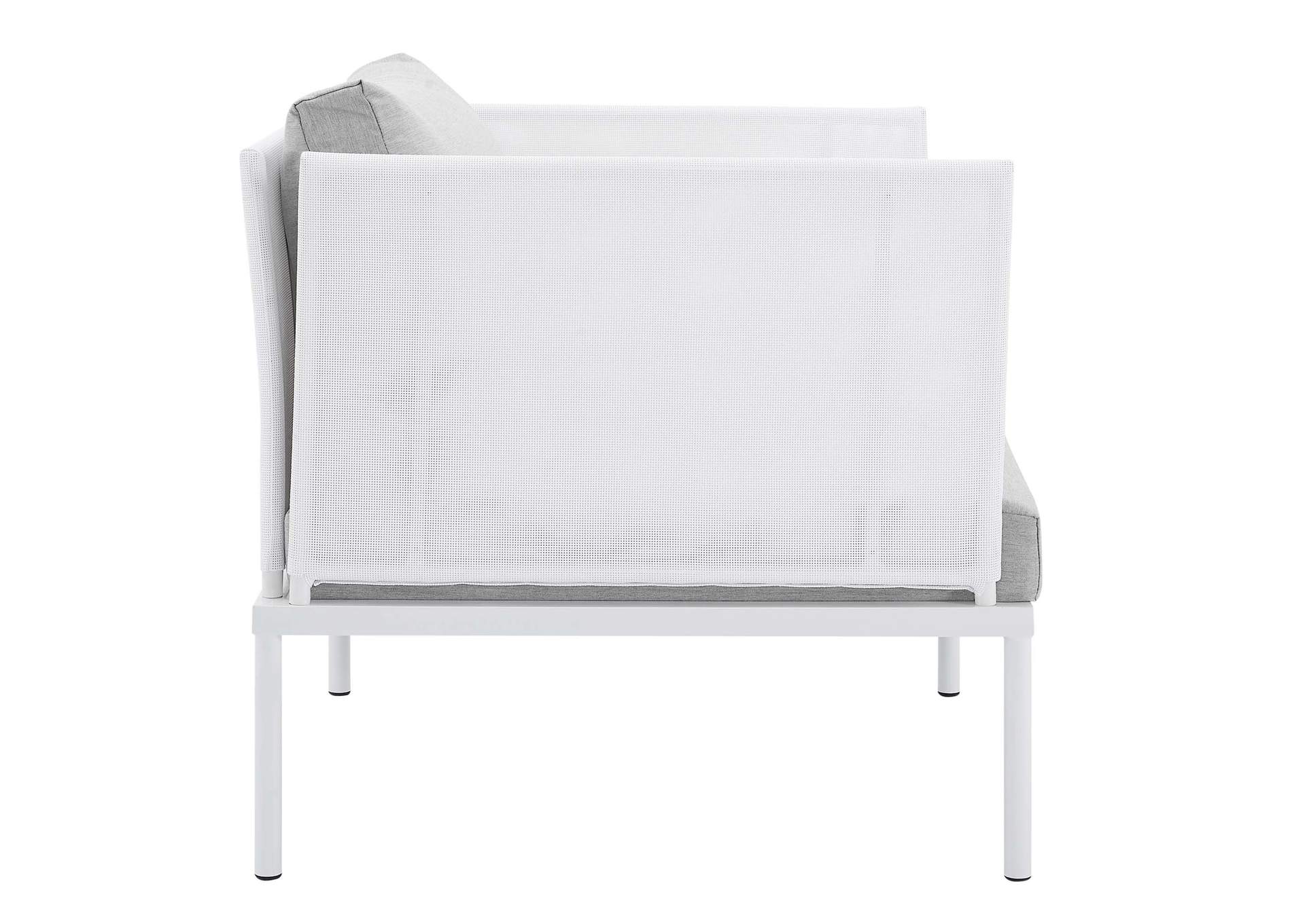 White Gray Harmony 3-Piece Sunbrella,Modway