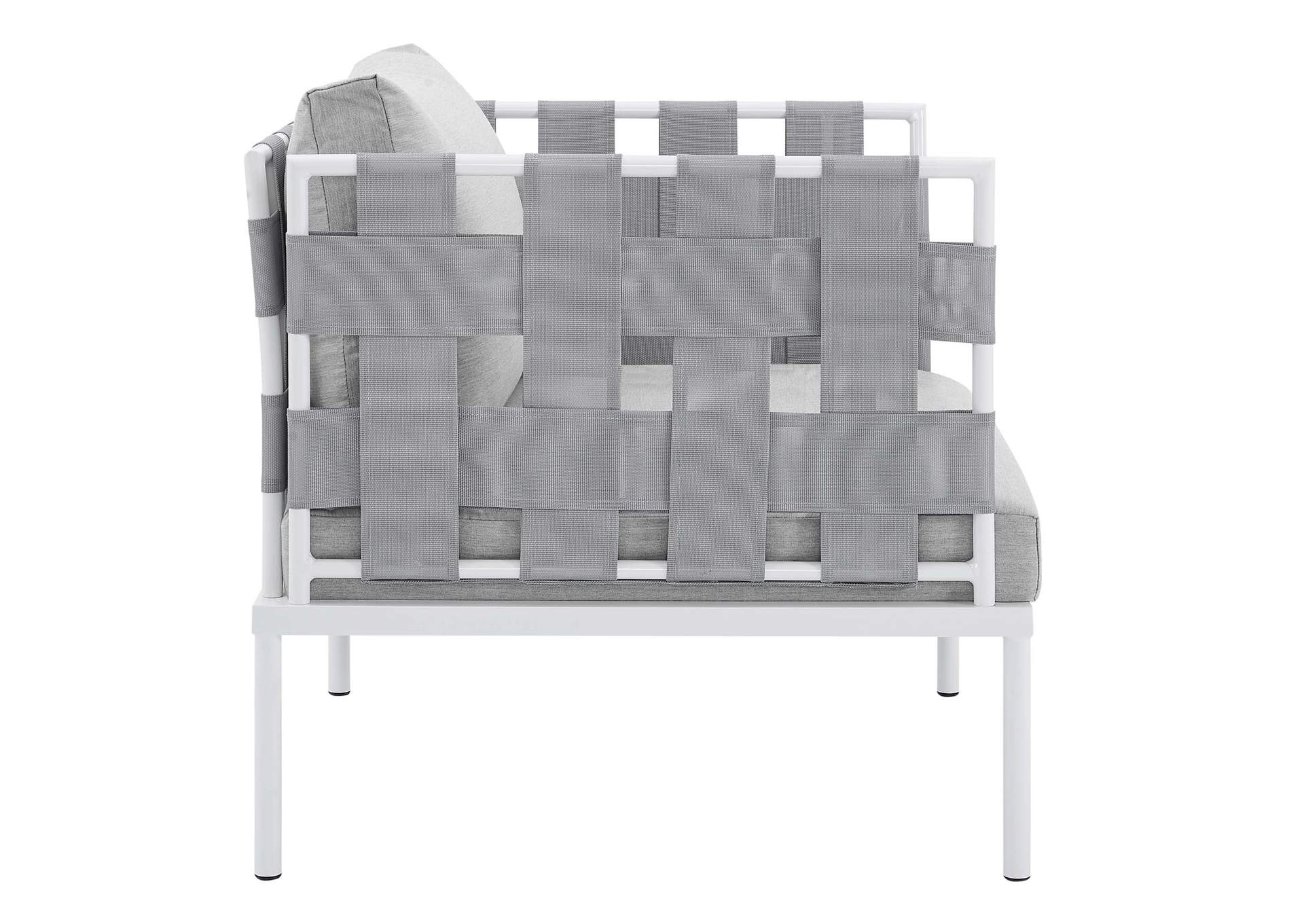 Gray Gray Harmony 3-Piece Sunbrella,Modway