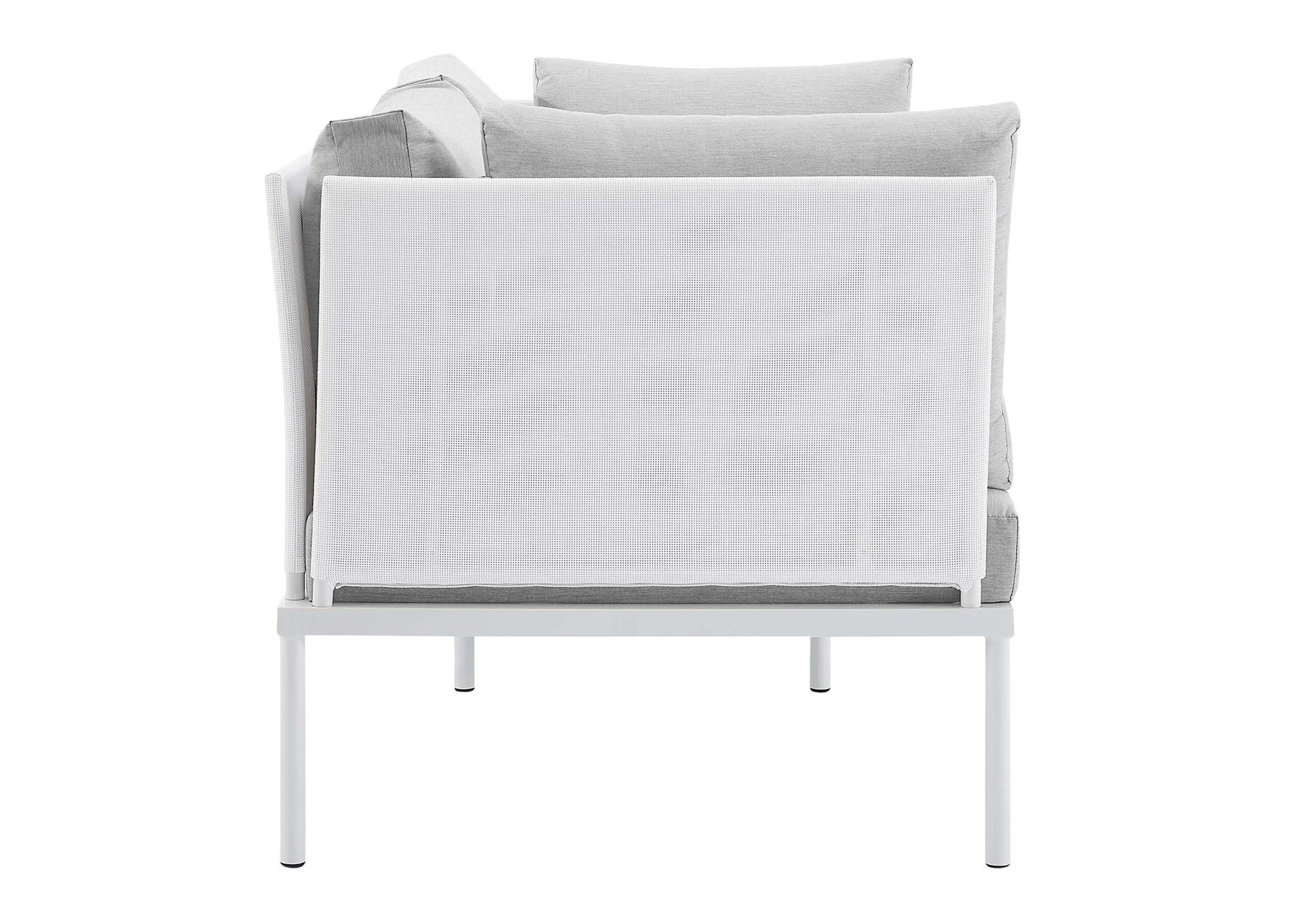 White Gray Harmony 4-Piece Sunbrella,Modway