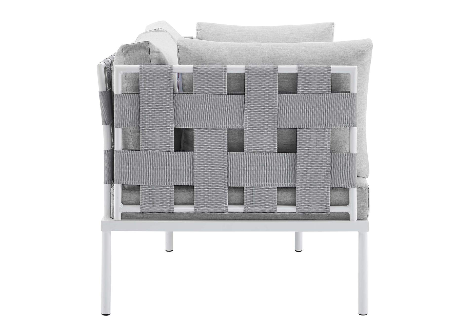 Gray Gray Harmony 4-Piece Sunbrella,Modway