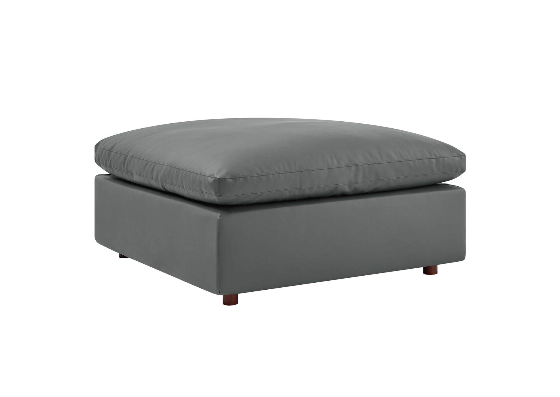 Commix Down Filled Overstuffed Vegan Leather Ottoman,Modway