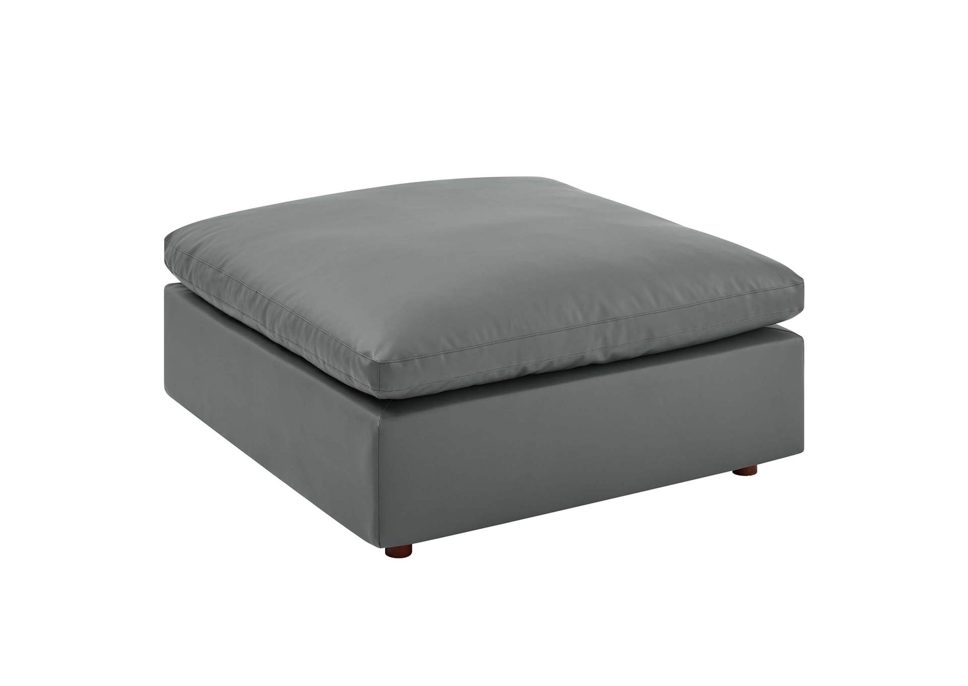 Commix Down Filled Overstuffed Vegan Leather Ottoman,Modway