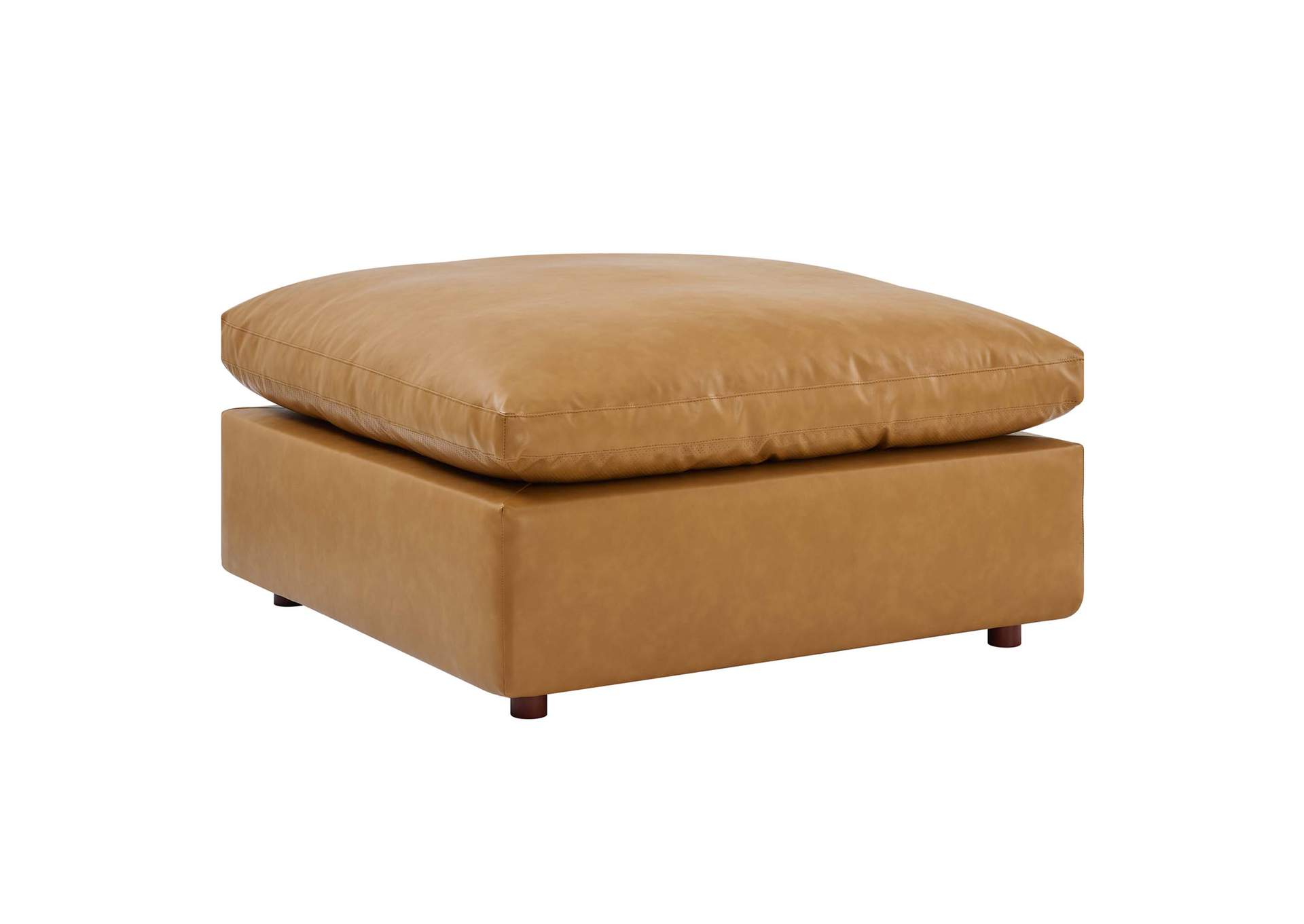 Commix Down Filled Overstuffed Vegan Leather Ottoman,Modway