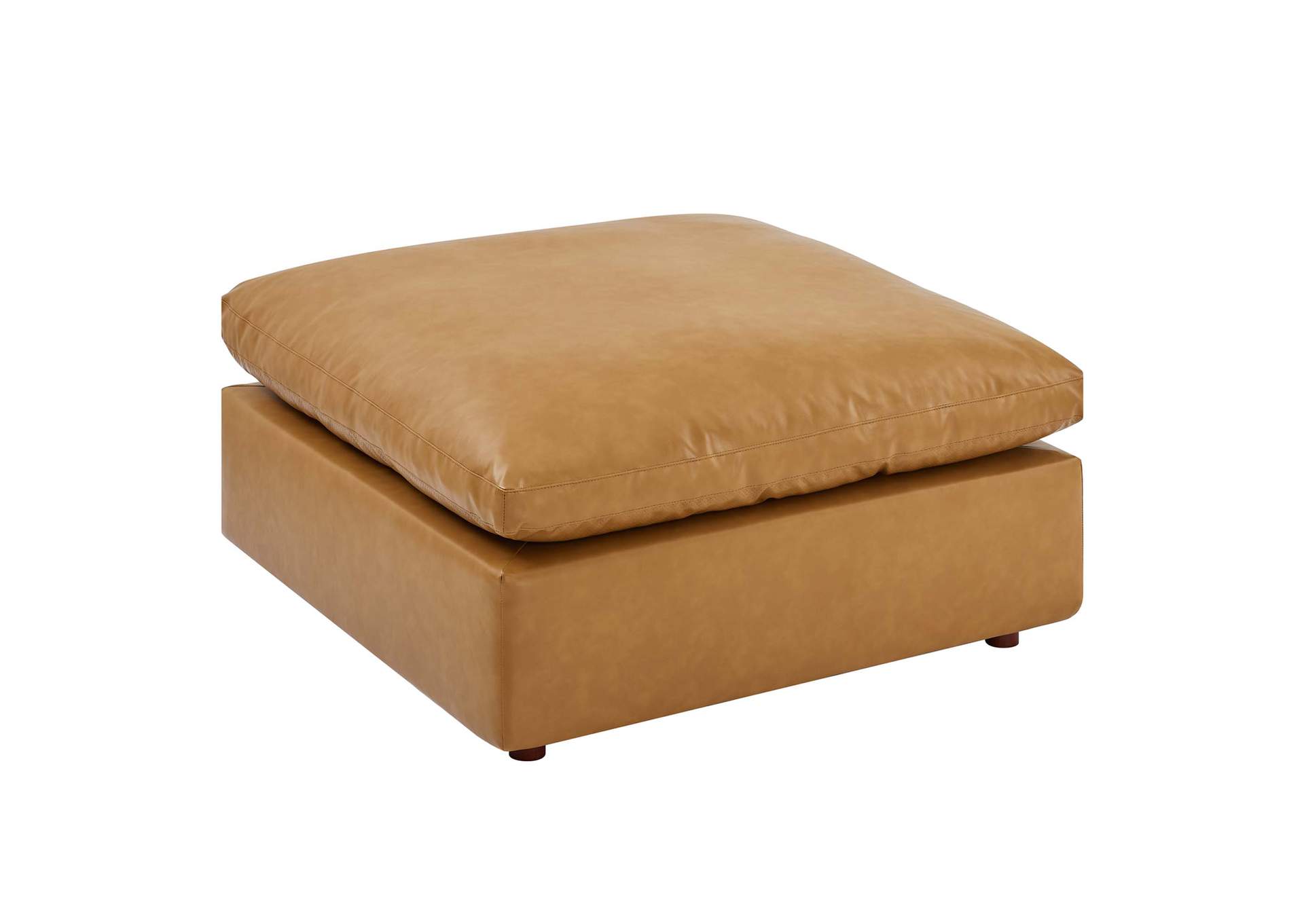 Commix Down Filled Overstuffed Vegan Leather Ottoman,Modway