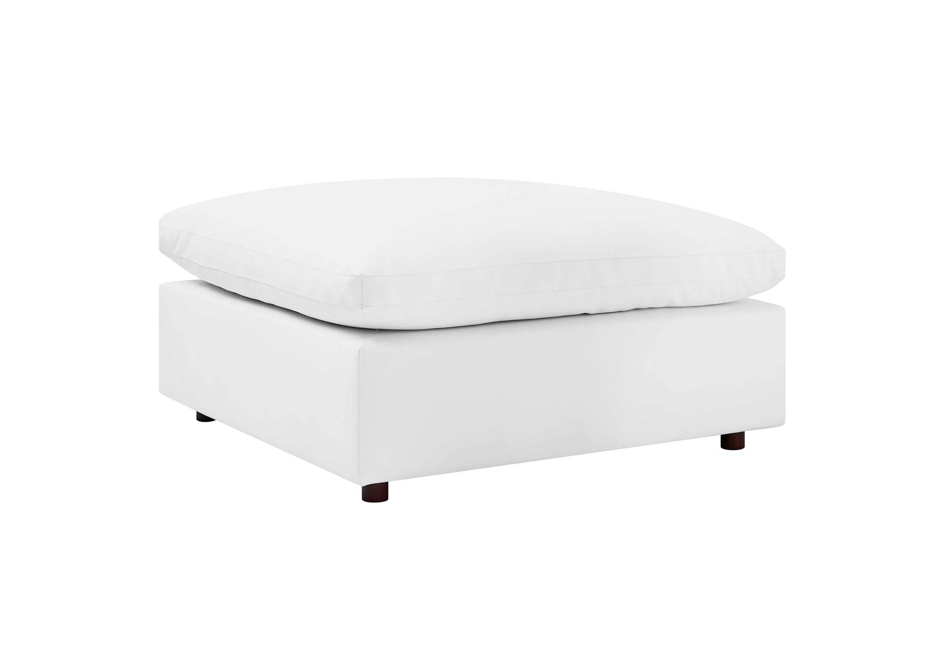 Commix Down Filled Overstuffed Vegan Leather Ottoman,Modway