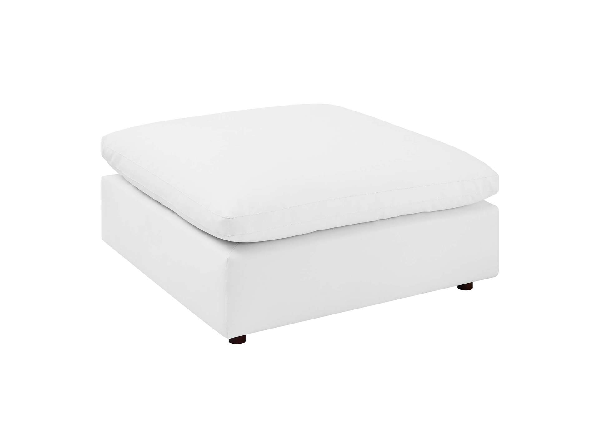 Commix Down Filled Overstuffed Vegan Leather Ottoman,Modway