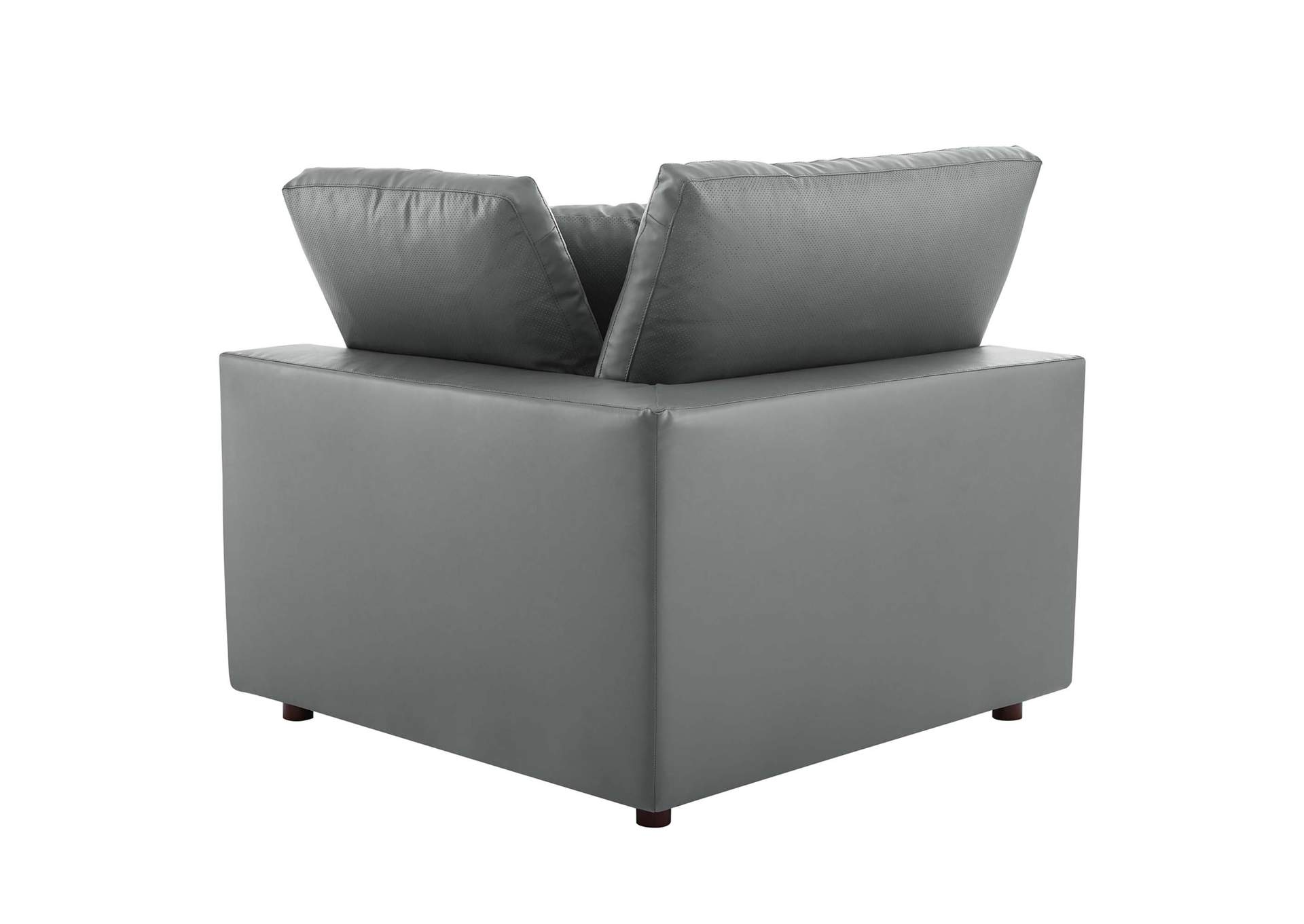 Commix Down Filled Overstuffed Vegan Leather Corner Chair,Modway