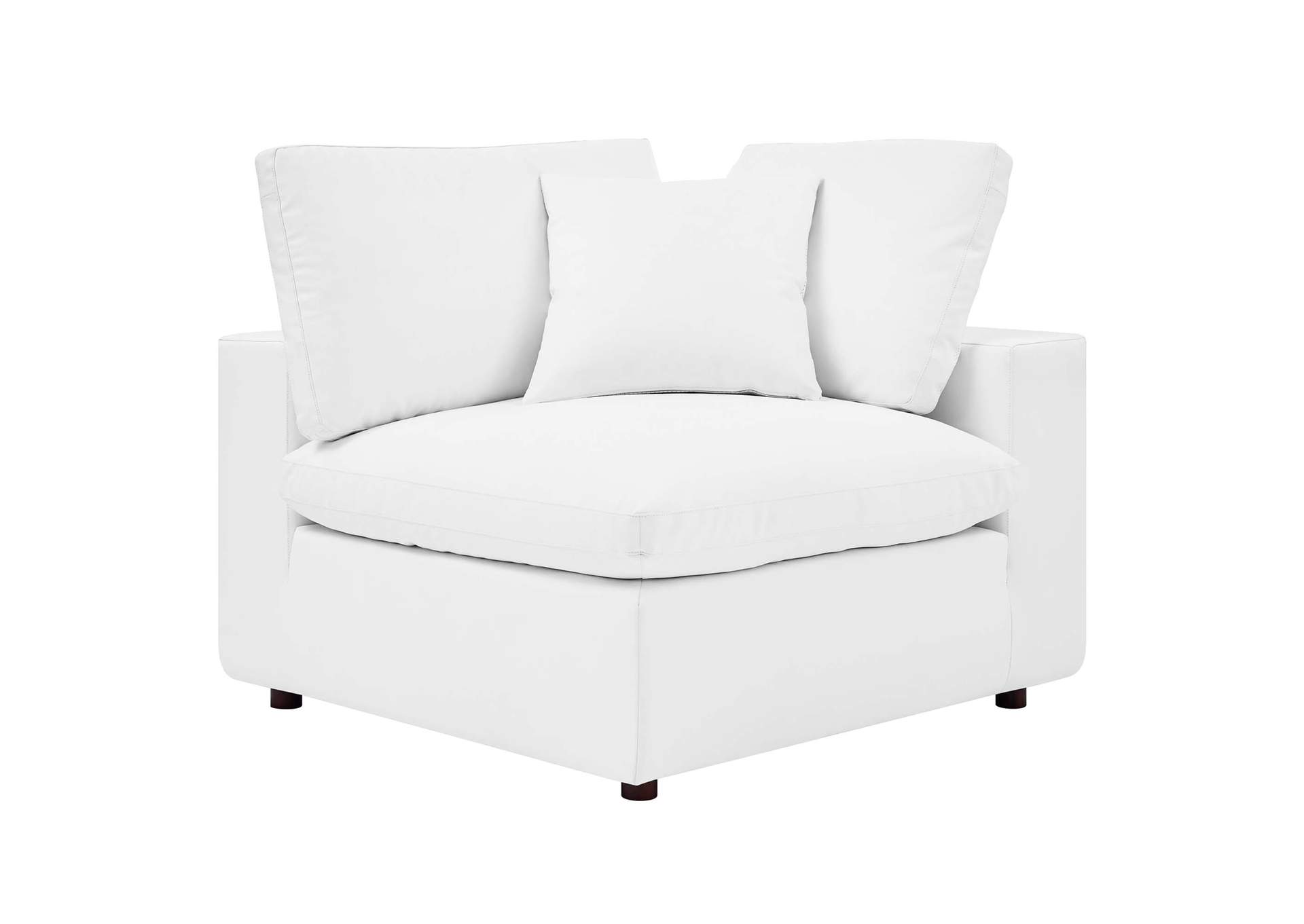 Commix Down Filled Overstuffed Vegan Leather Corner Chair,Modway