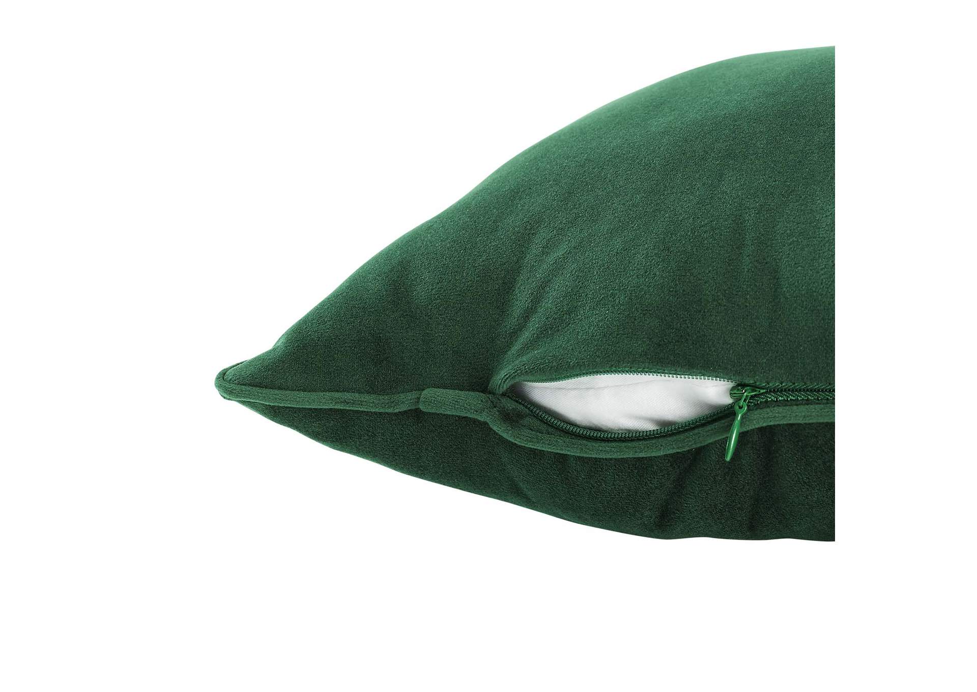 Green Enhance 18" Performance Velvet Throw Pillow,Modway