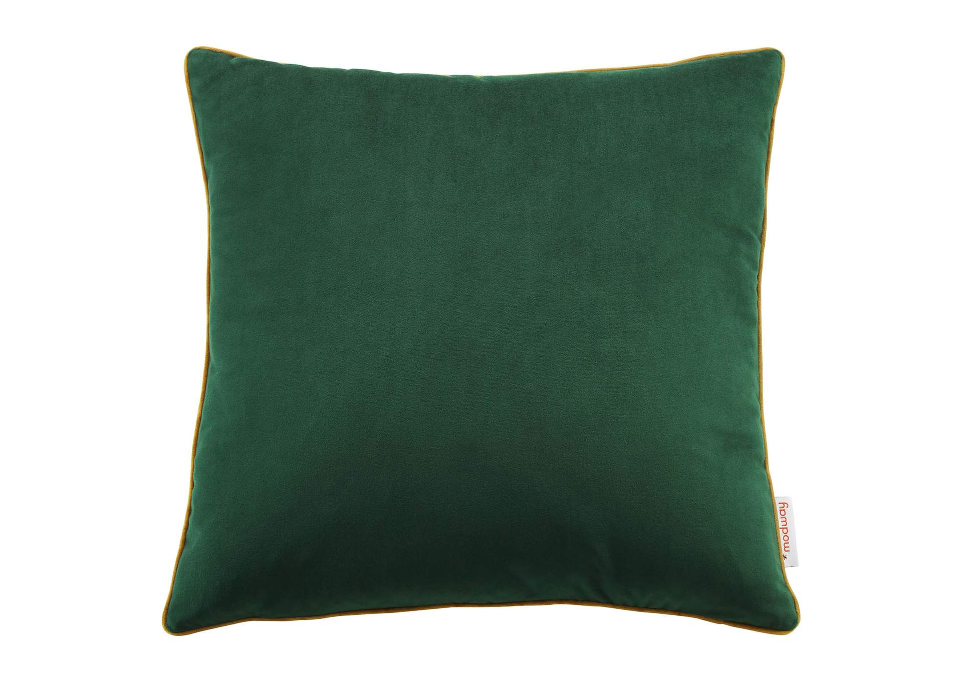 Green Cognac Accentuate 18" Performance Velvet Throw Pillow,Modway