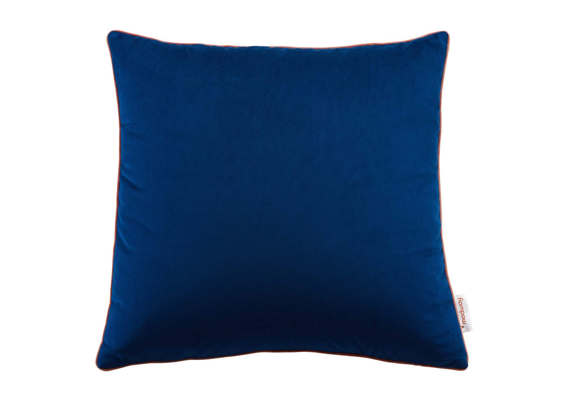 Navy Blossom Accentuate 20" Performance Velvet Throw Pillow,Modway