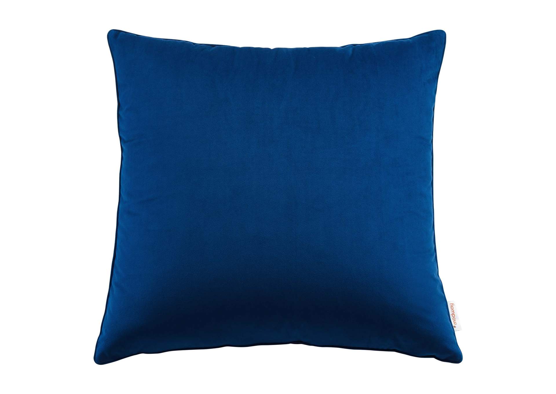 Navy Enhance 24" Performance Velvet Throw Pillow,Modway