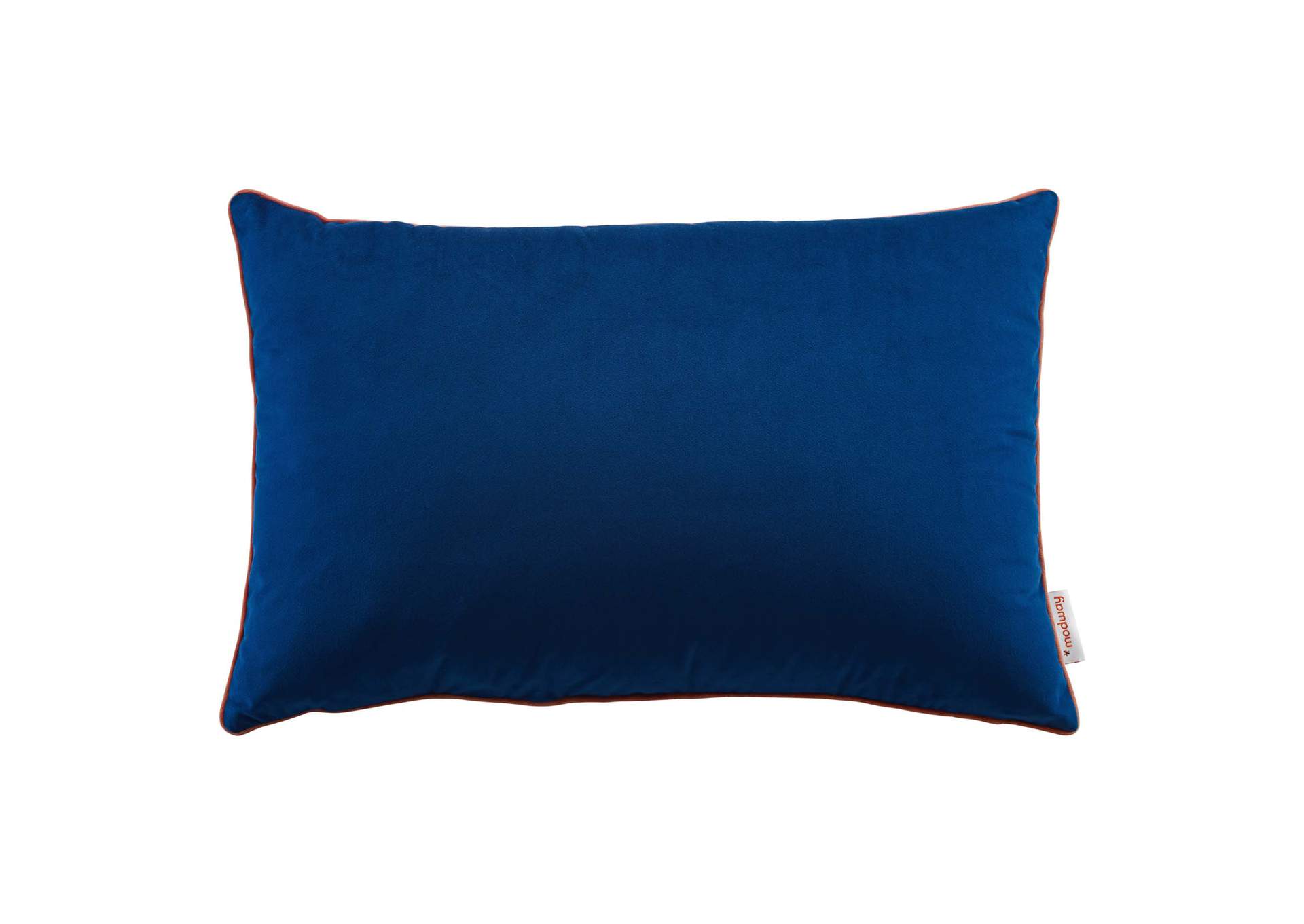 Navy Blossom Accentuate 24" Lumbar Performance Velvet Throw Pillow,Modway