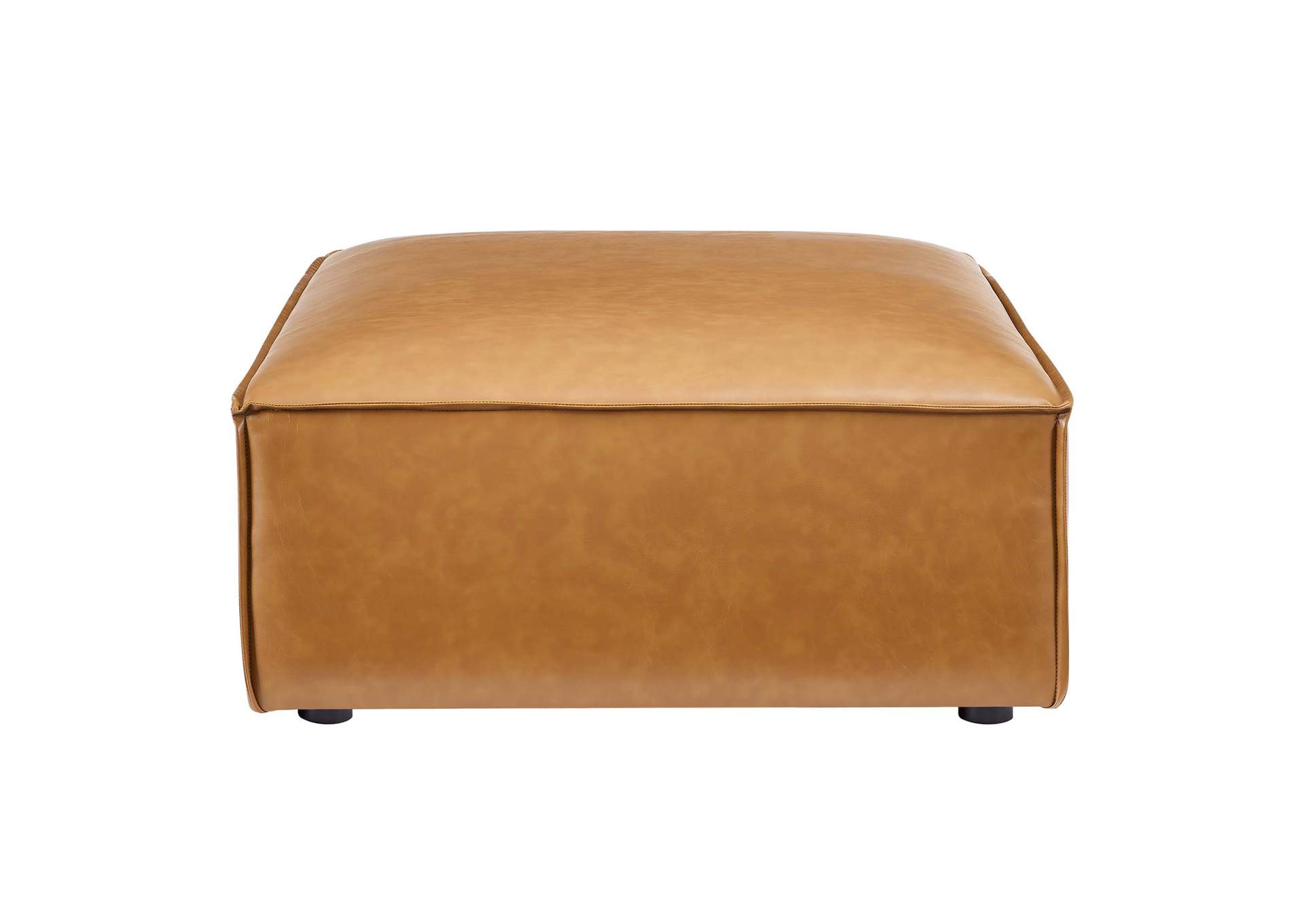 Tan Restore 5-Piece Vegan Leather Sectional Sofa,Modway