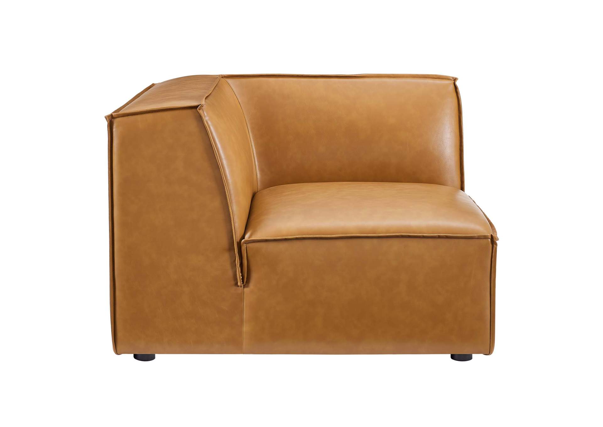 Tan Restore 6-Piece Vegan Leather Sectional Sofa,Modway