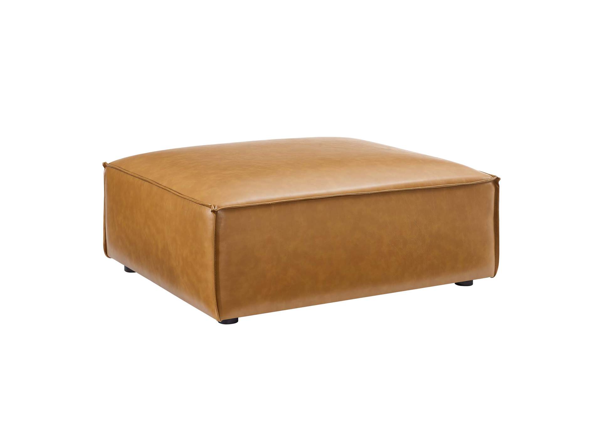 Tan Restore 6-Piece Vegan Leather Sectional Sofa,Modway