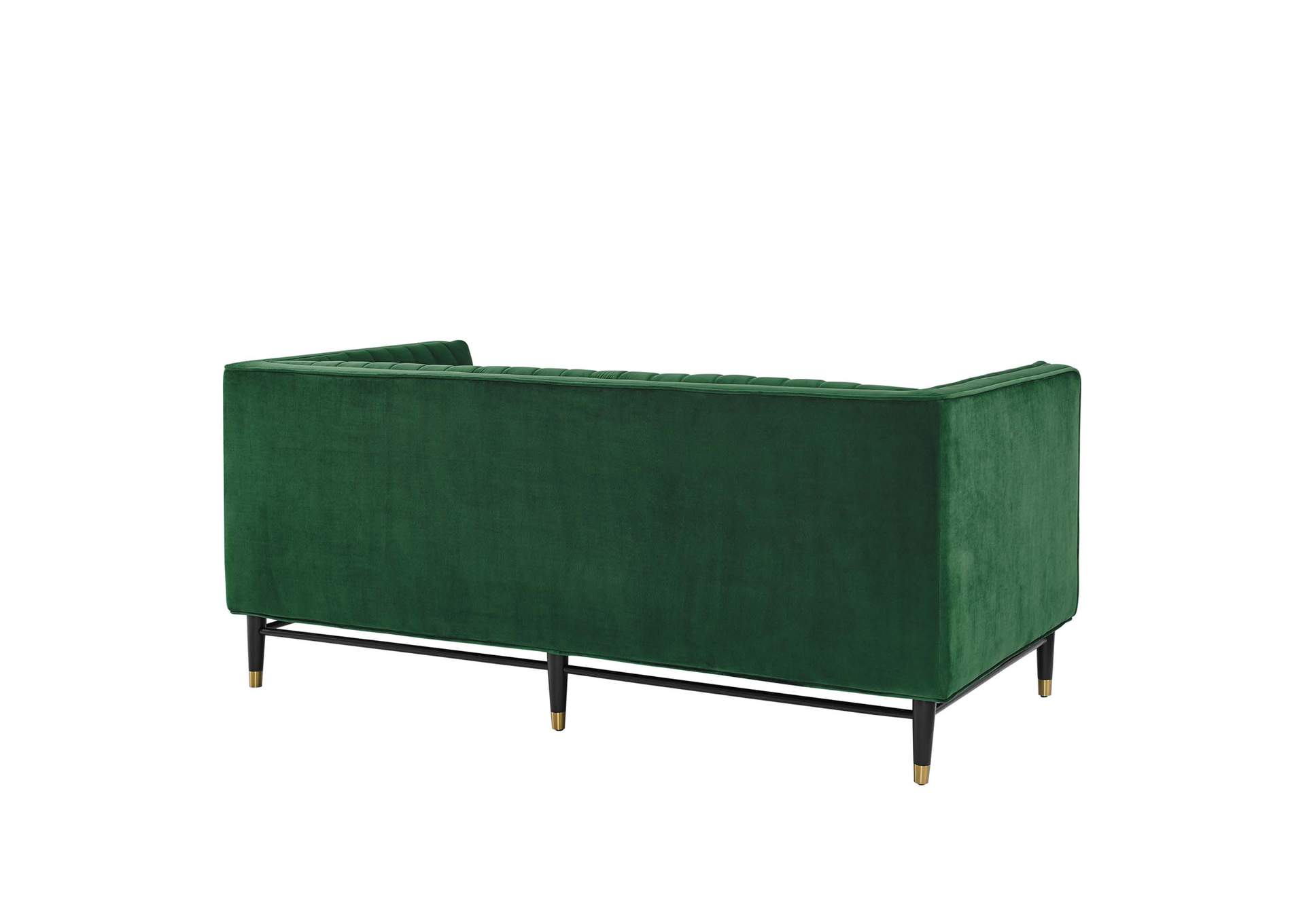 Emerald Devote Channel Tufted Performance Velvet Loveseat,Modway