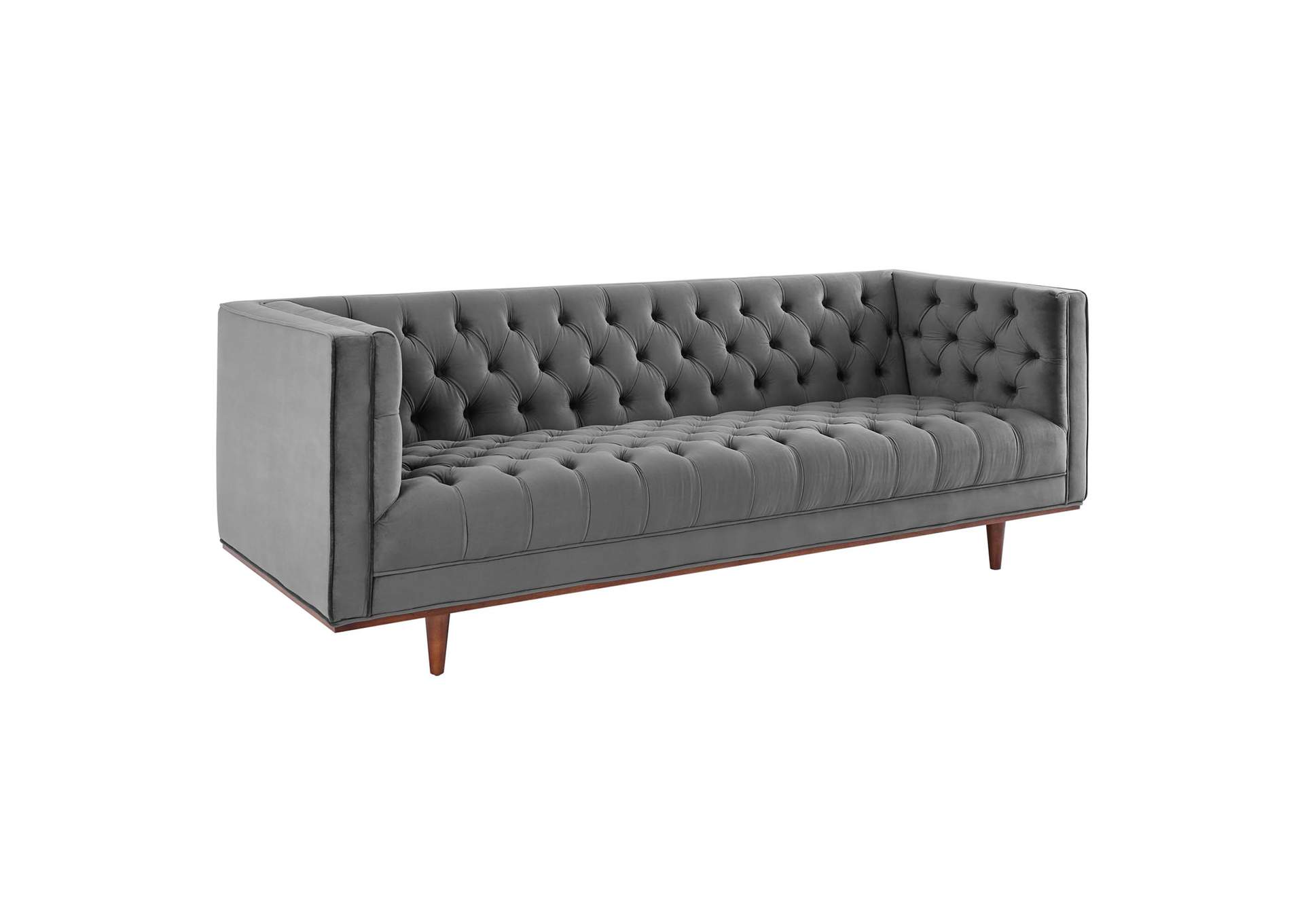 Gray Elation Tufted Performance Velvet Sofa,Modway
