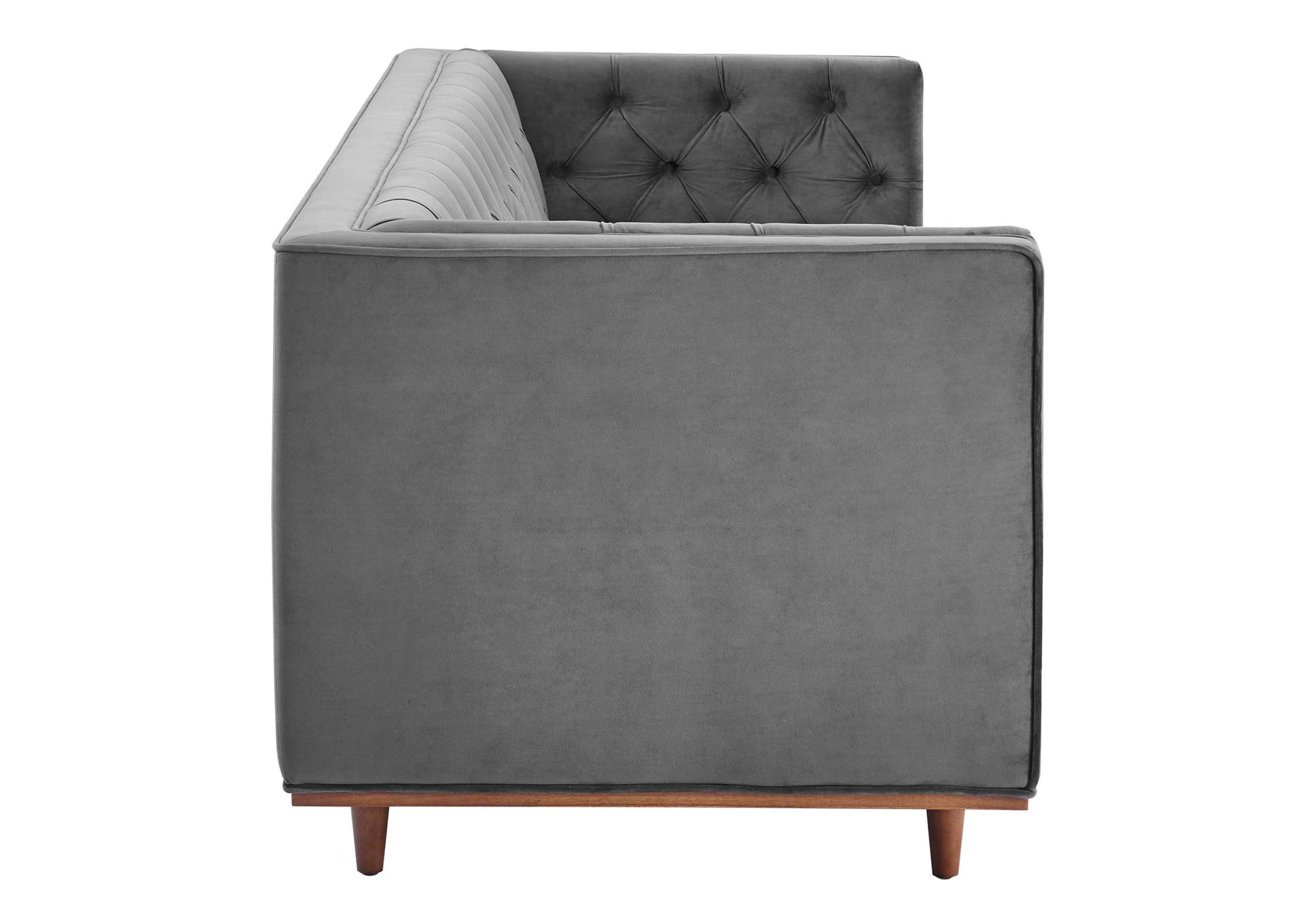 Gray Elation Tufted Performance Velvet Sofa,Modway