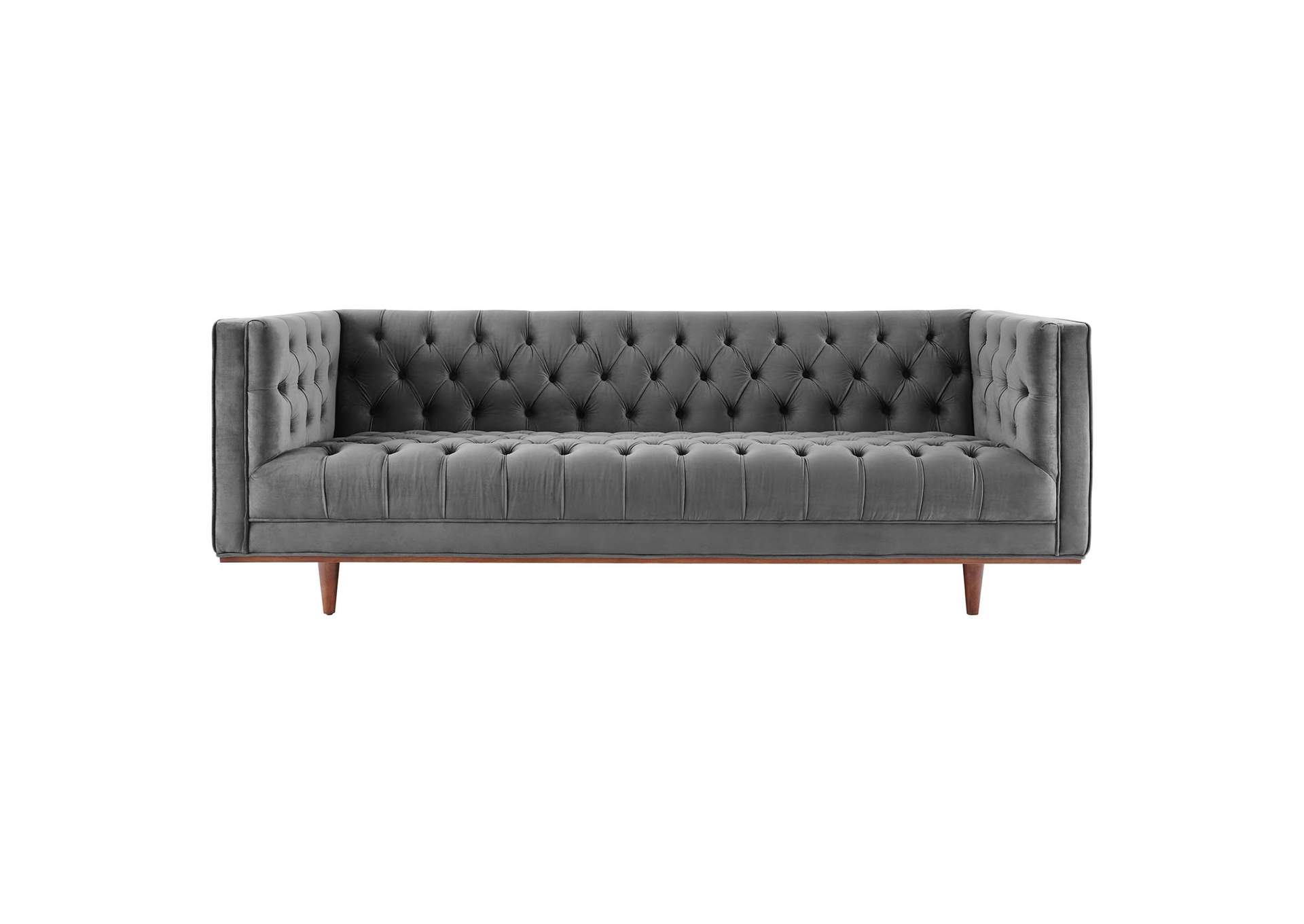 Gray Elation Tufted Performance Velvet Sofa,Modway