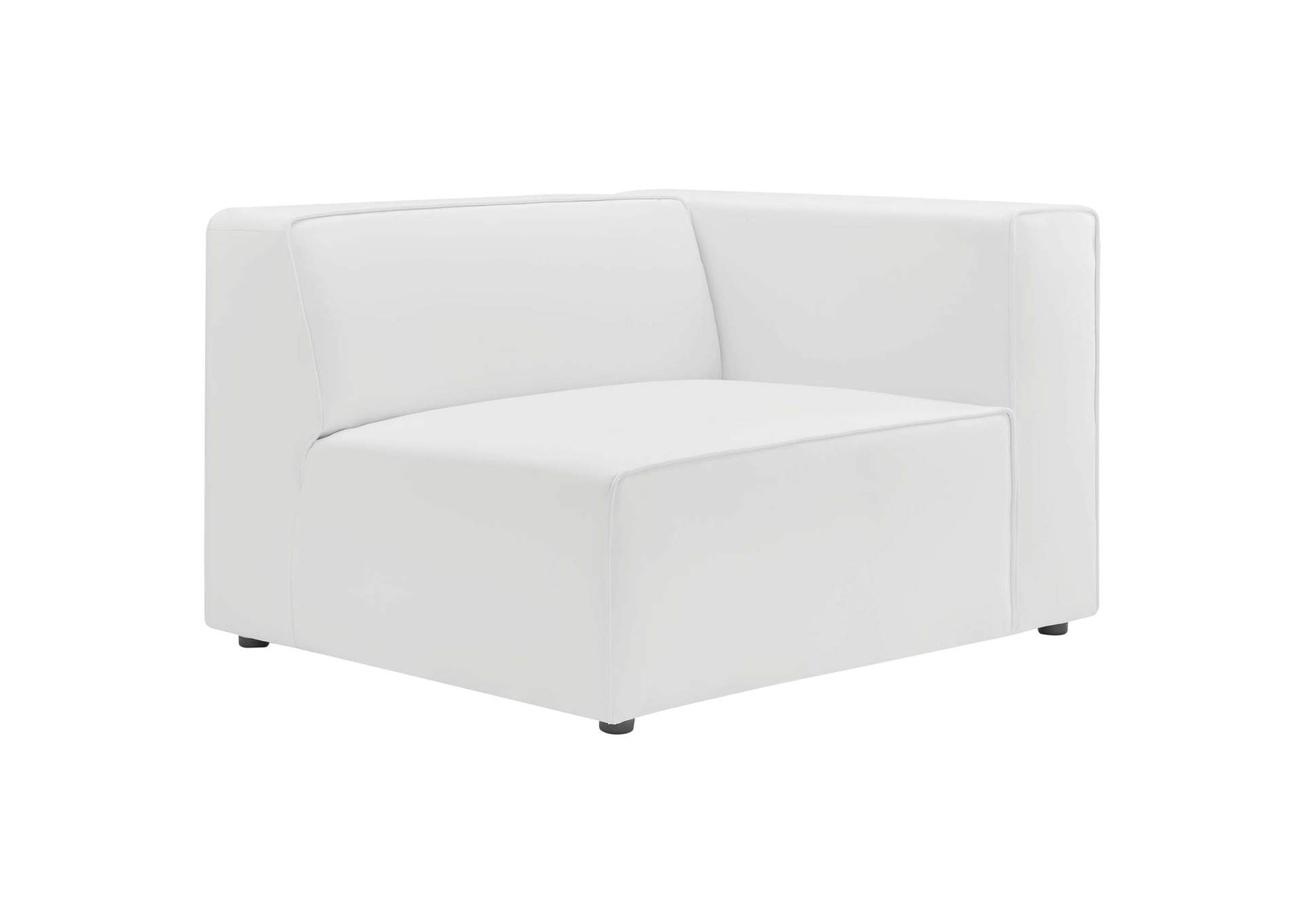 White Mingle Vegan Leather 2-Piece Sectional Sofa Loveseat,Modway