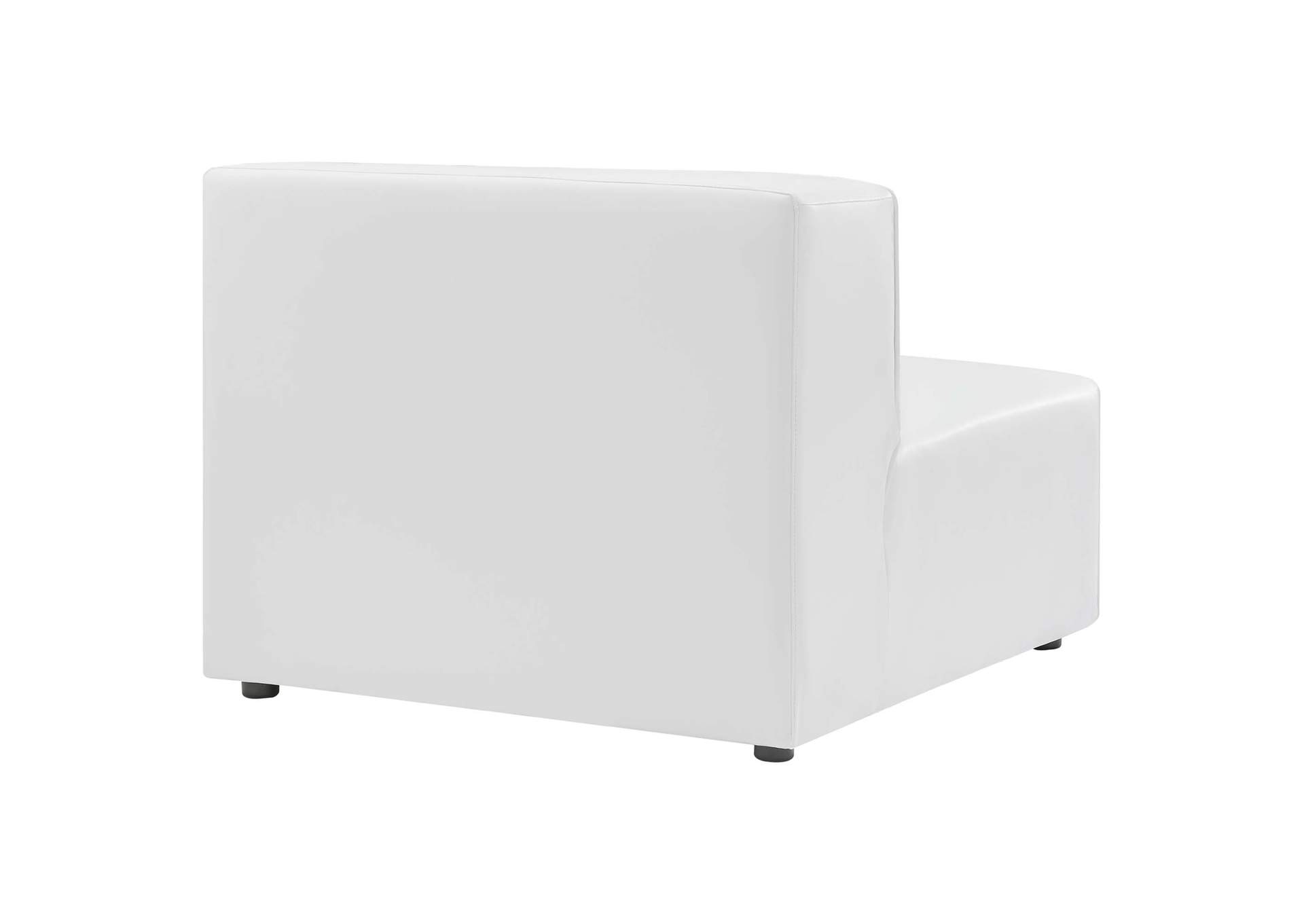 White Mingle Vegan Leather 3-Piece Sectional Sofa,Modway