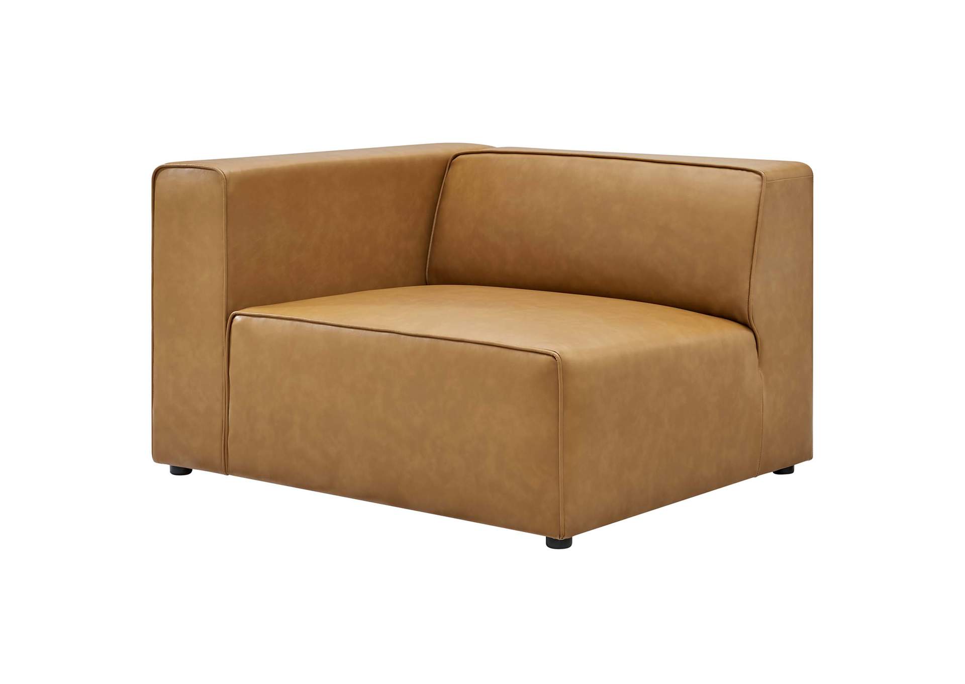 Tan Mingle Vegan Leather Sofa and Ottoman Set,Modway