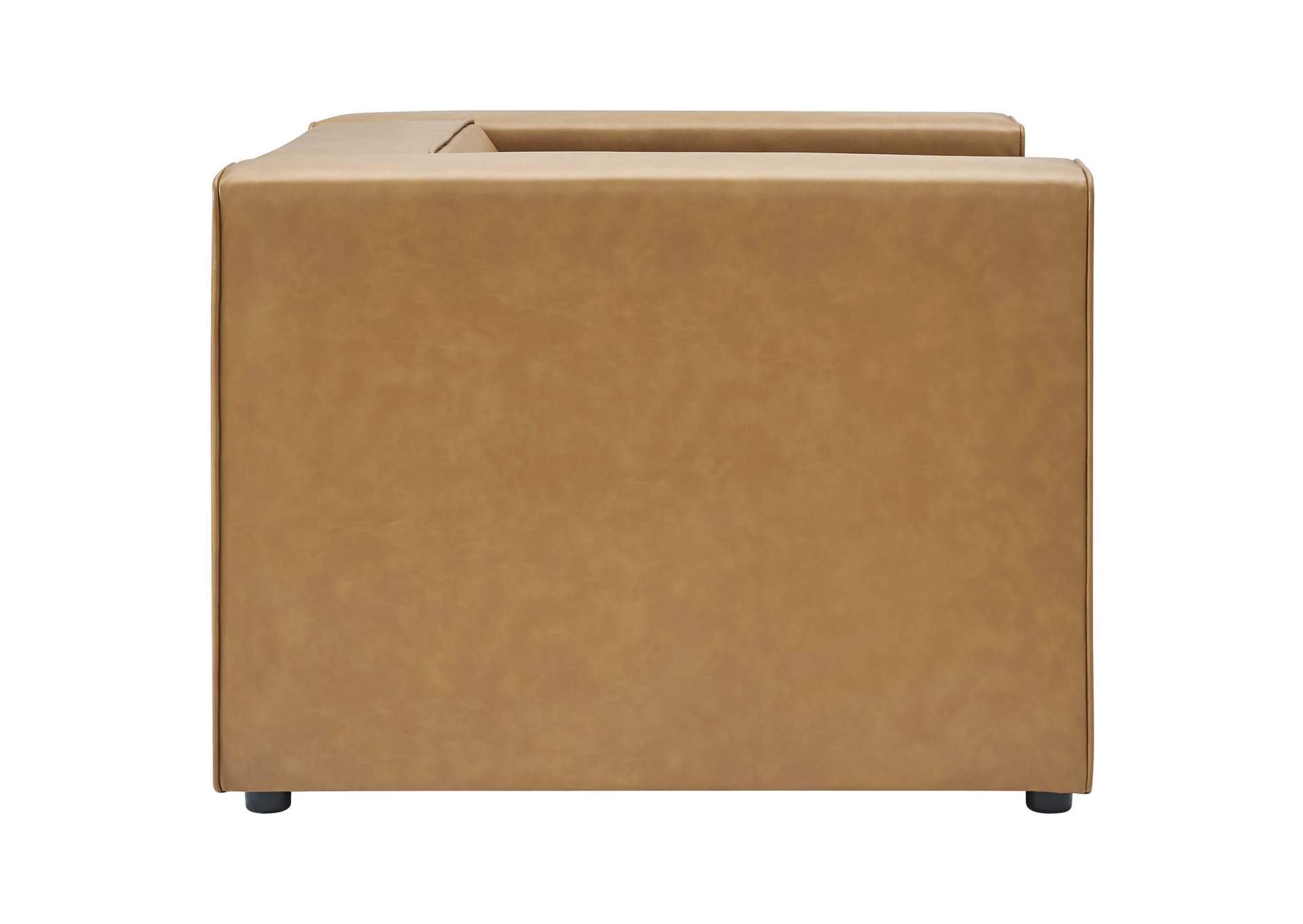 Tan Mingle Vegan Leather Sofa and Armchair Set,Modway