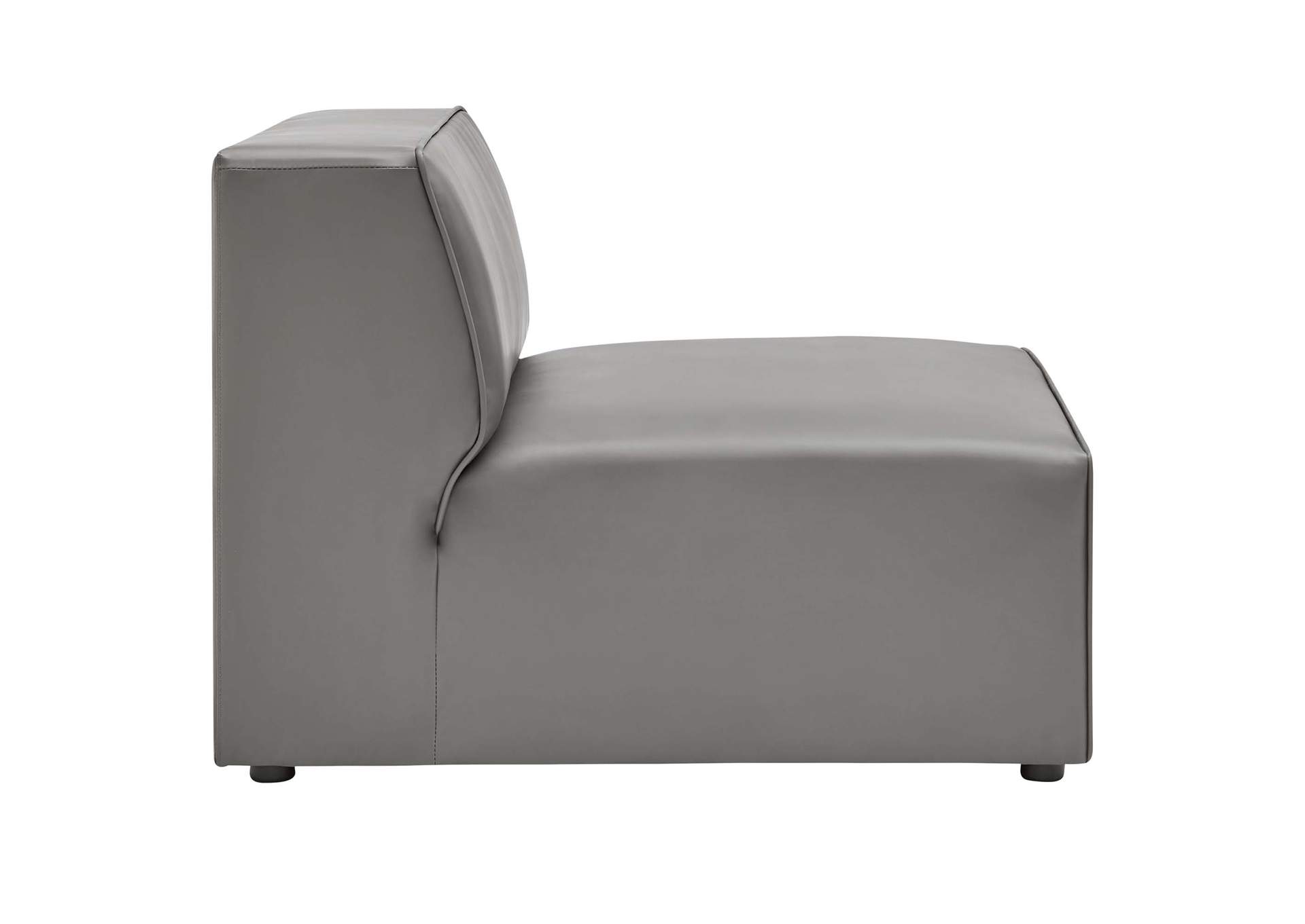 Gray Mingle Vegan Leather 5-Piece Sectional Sofa,Modway