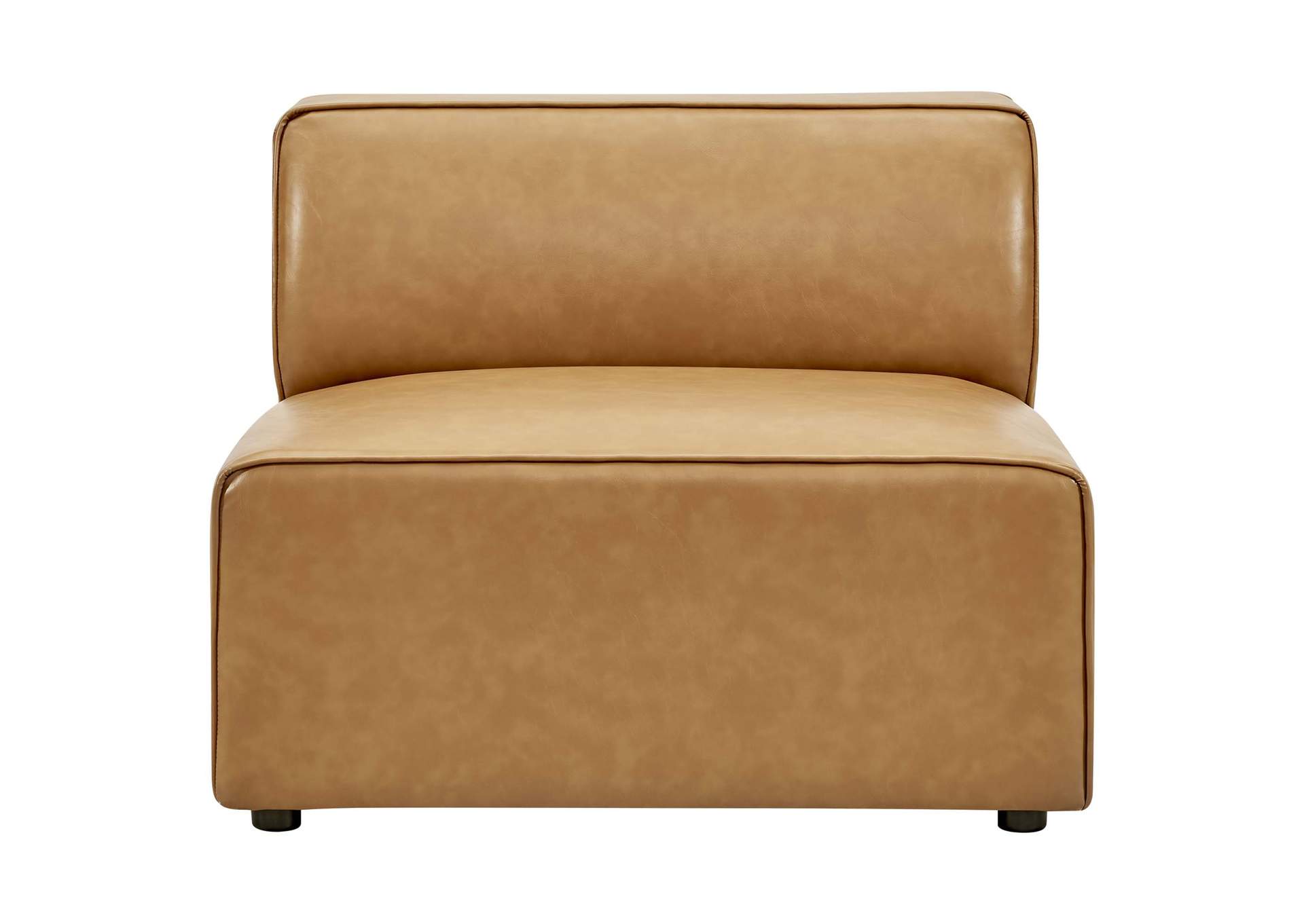 Tan Mingle Vegan Leather 7-Piece Sectional Sofa,Modway