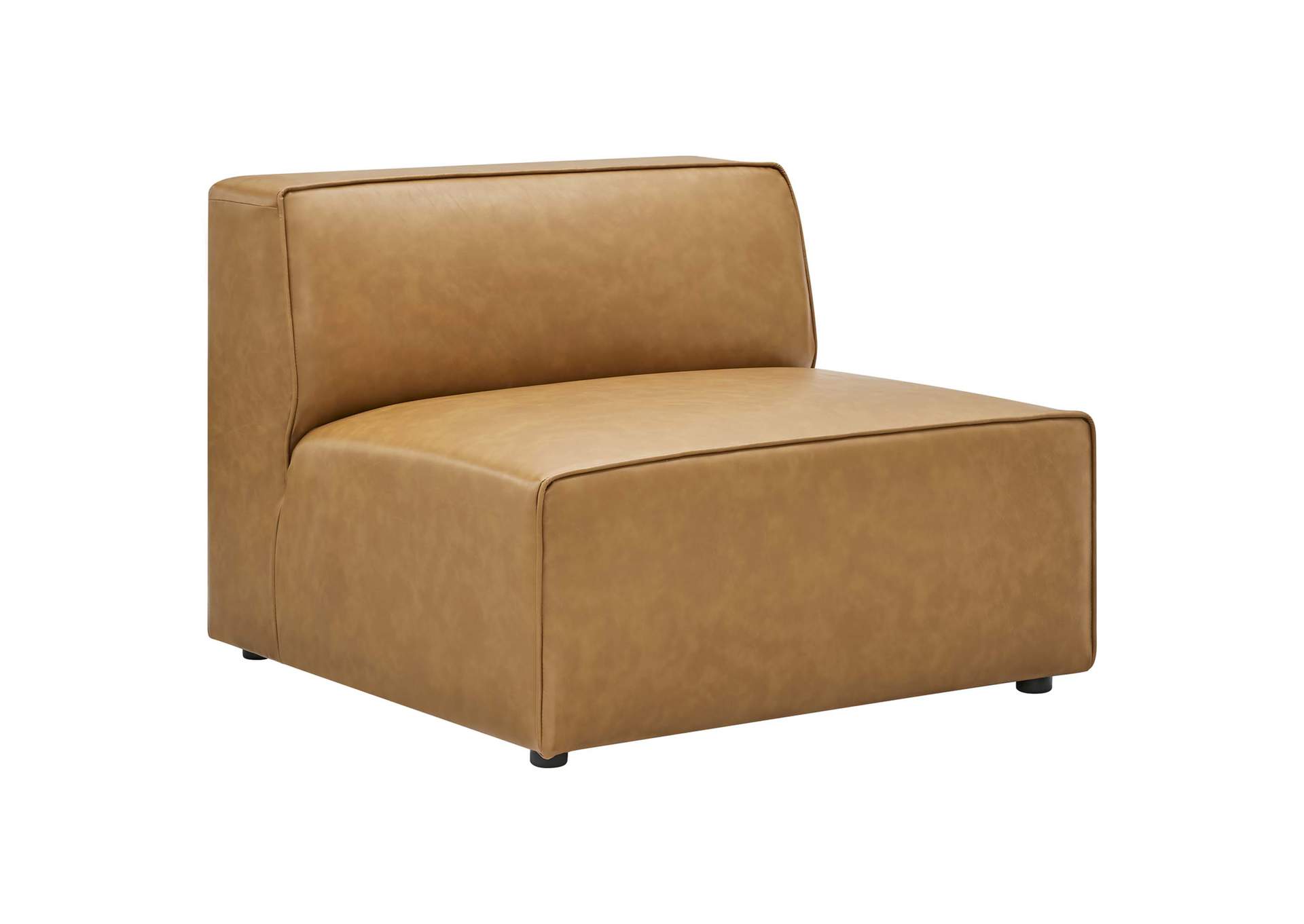 Tan Mingle Vegan Leather 7-Piece Sectional Sofa,Modway