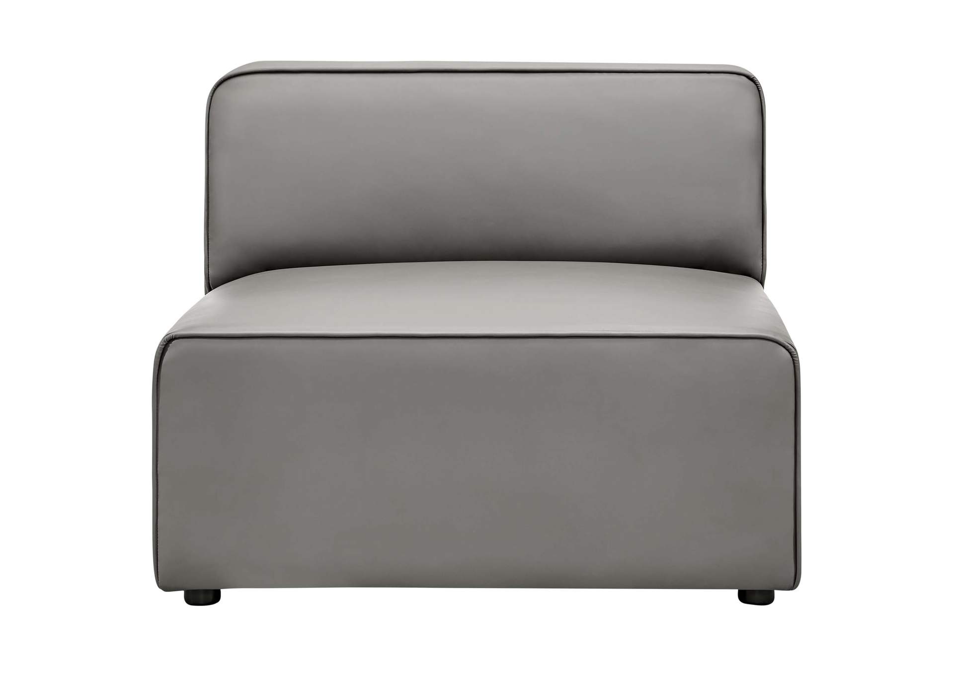 Gray Mingle Vegan Leather 8-Piece Sectional Sofa Set,Modway