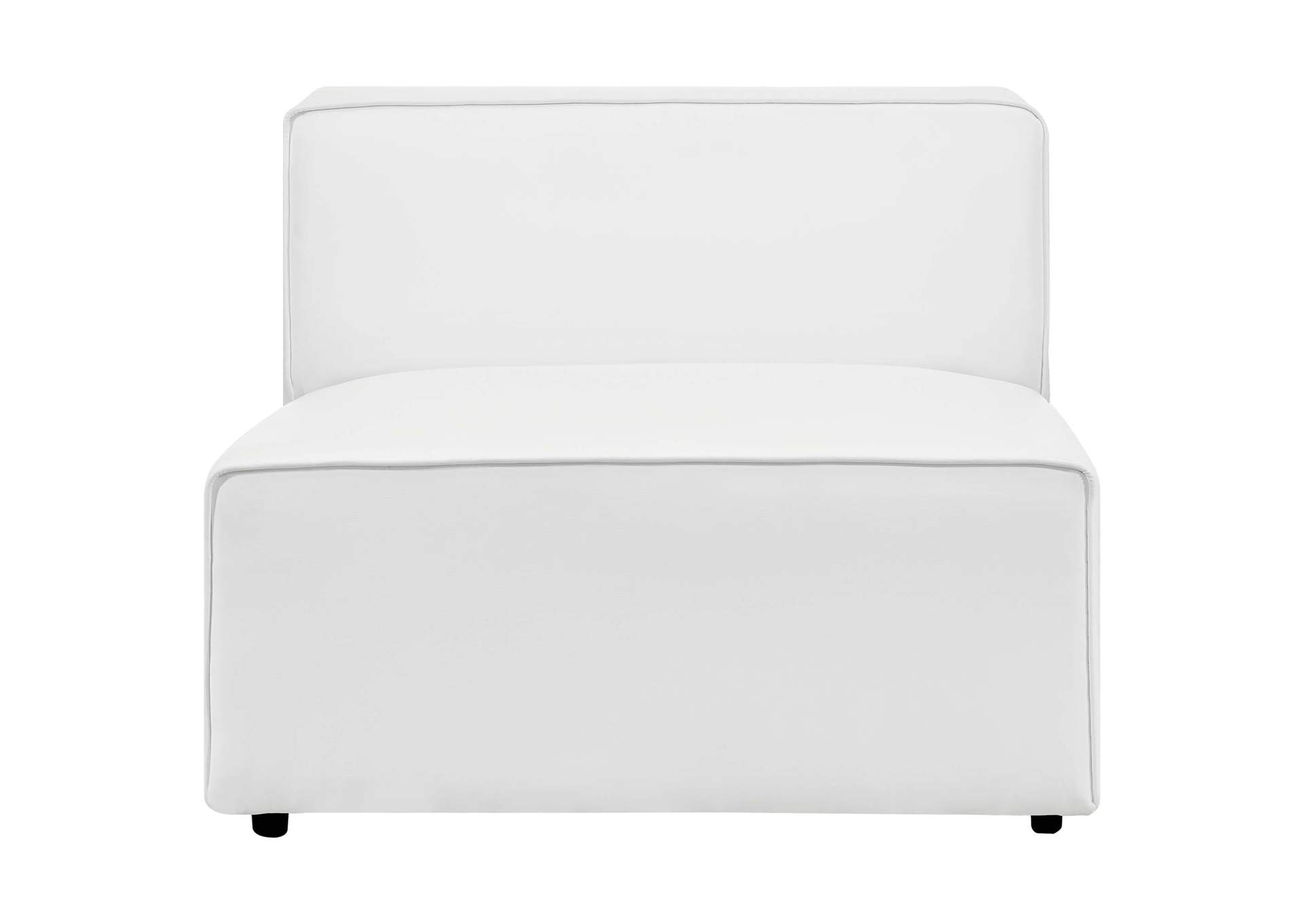 White Mingle Vegan Leather 8-Piece Sectional Sofa Set,Modway