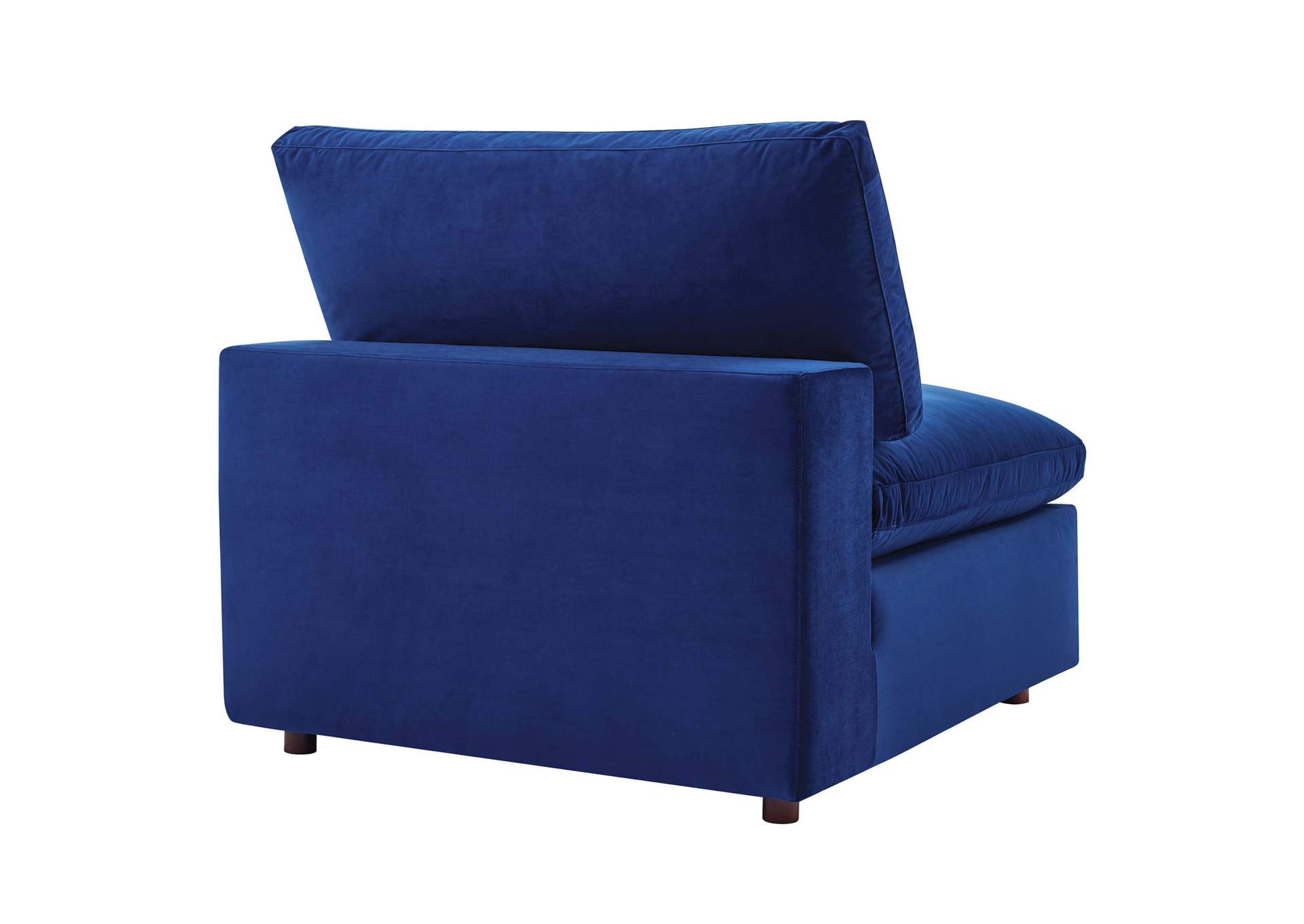 Navy Commix Down Filled Overstuffed Performance Velvet 4-Piece Sectional Sofa,Modway