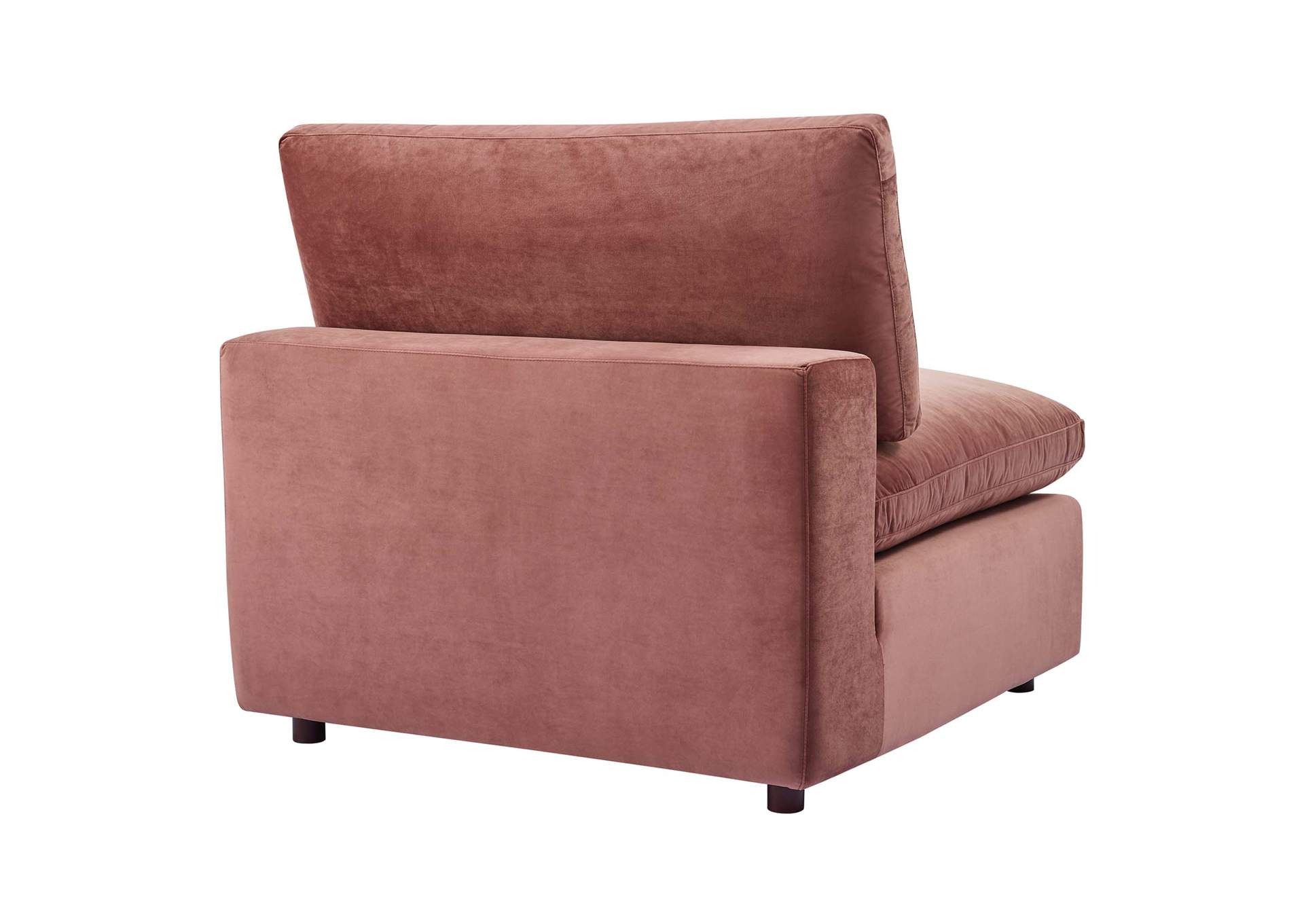 Dusty Rose Commix Down Filled Overstuffed Performance Velvet 4-Seater Sofa,Modway