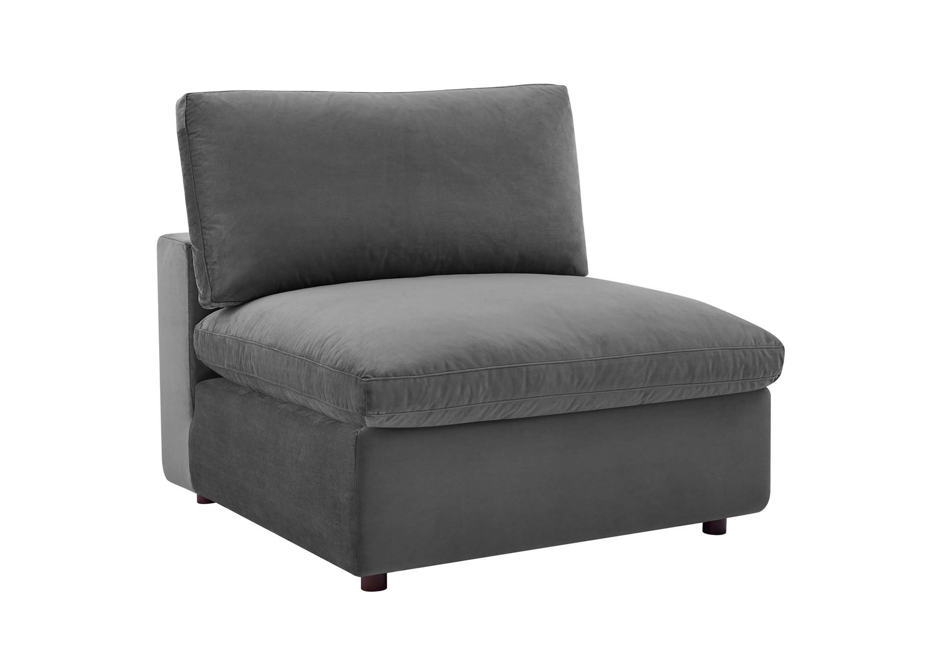 Gray Commix Down Filled Overstuffed Performance Velvet 4-Seater Sofa,Modway