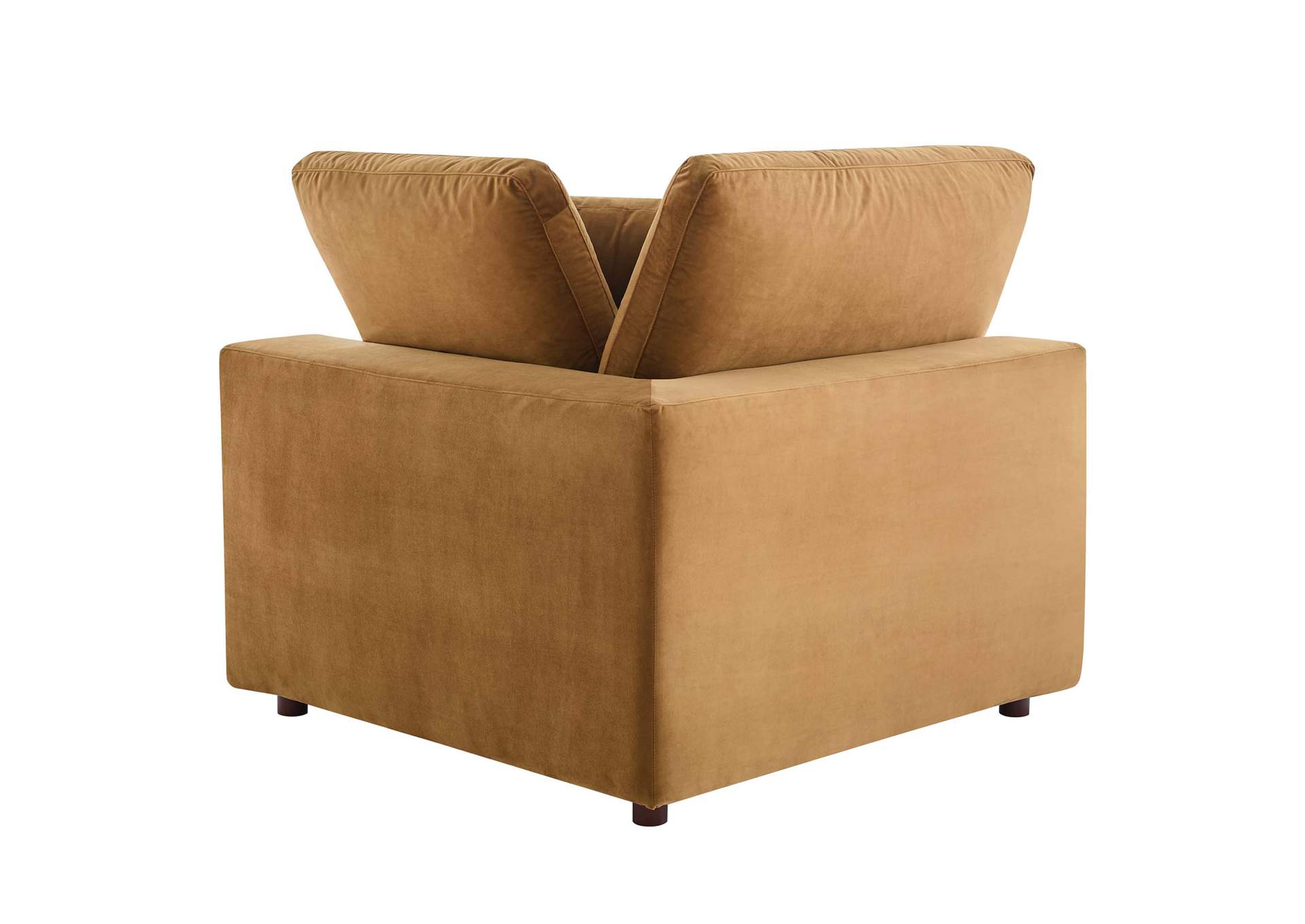 Cognac Commix Down Filled Overstuffed Performance Velvet 5-Piece Sectional Sofa,Modway