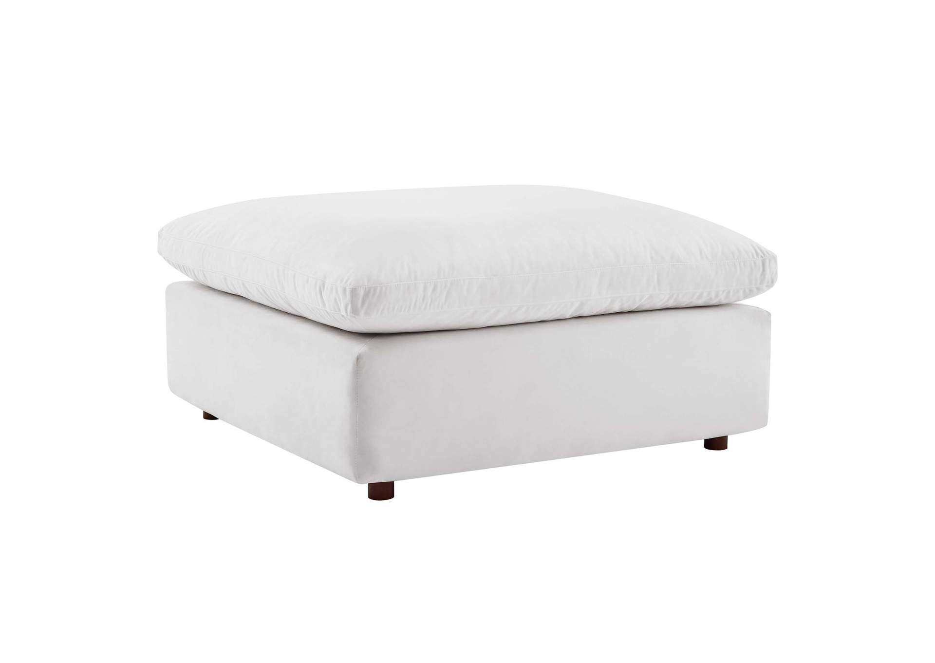 White Commix Down Filled Overstuffed Performance Velvet 6-Piece Sectional Sofa,Modway