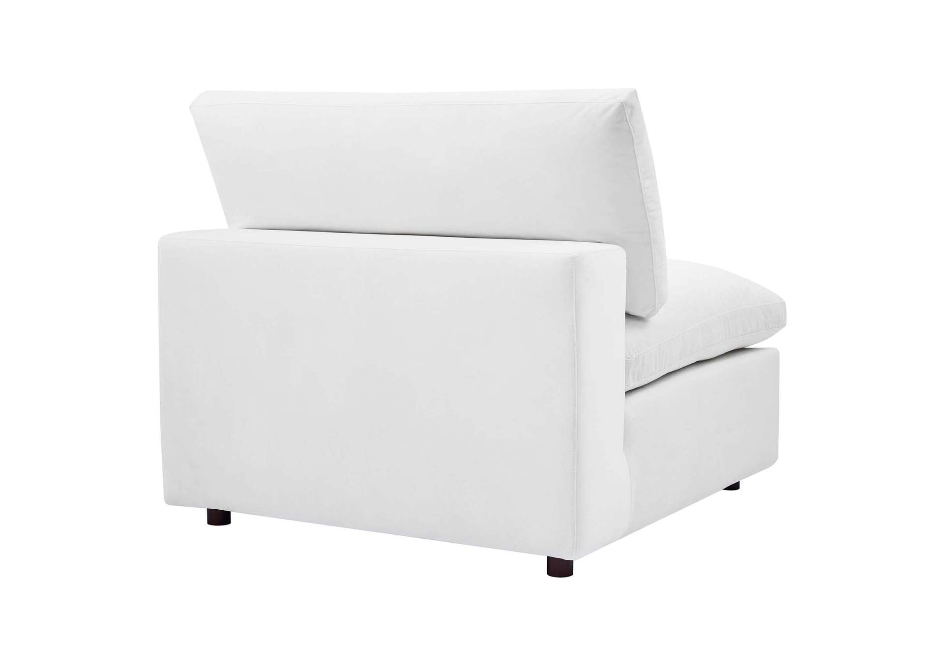 White Commix Down Filled Overstuffed Performance Velvet 5-Piece Sectional Sofa,Modway