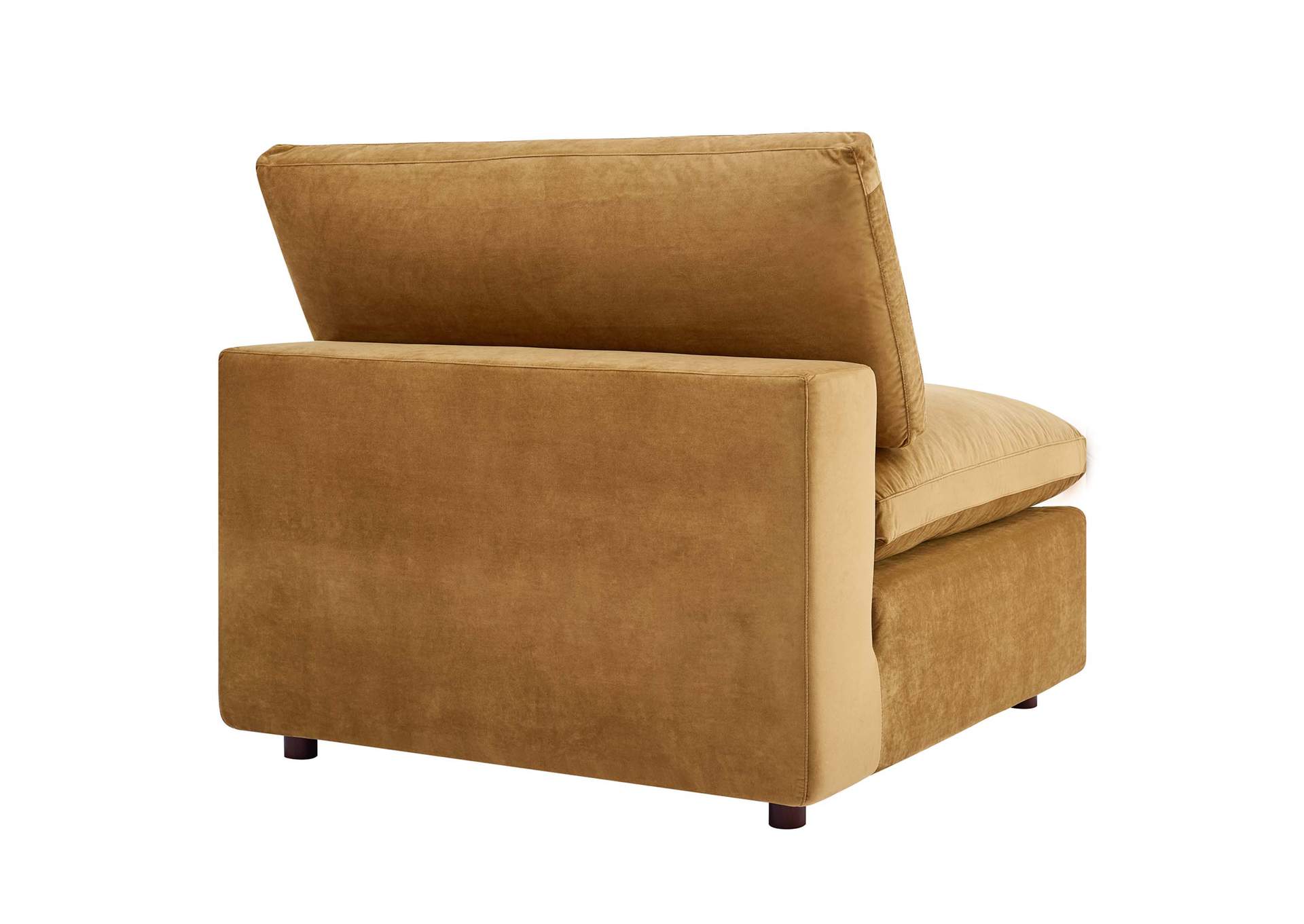 Cognac Commix Down Filled Overstuffed Performance Velvet 5-Piece Sectional Sofa,Modway