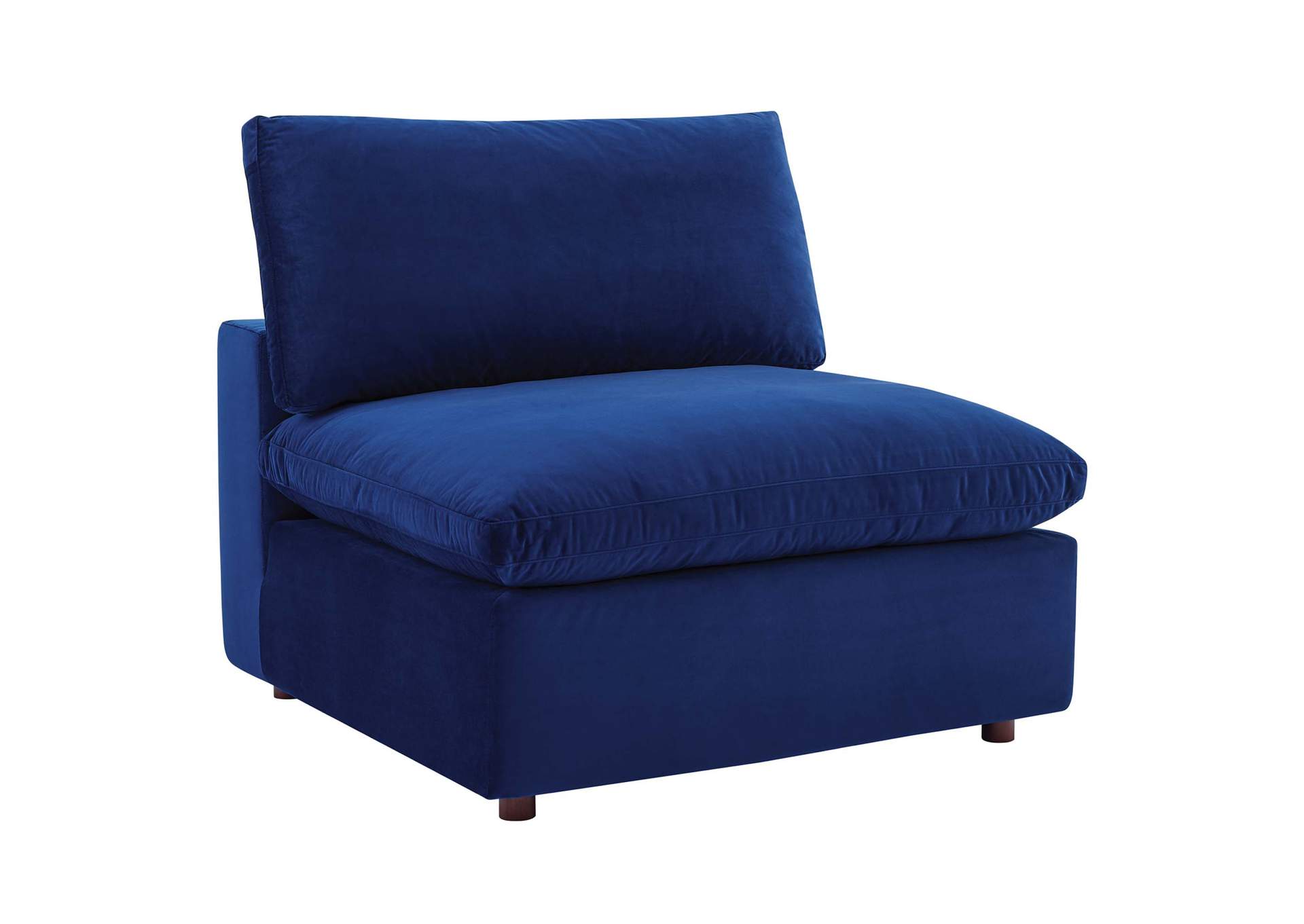 Navy Commix Down Filled Overstuffed Performance Velvet 5-Piece Sectional Sofa,Modway