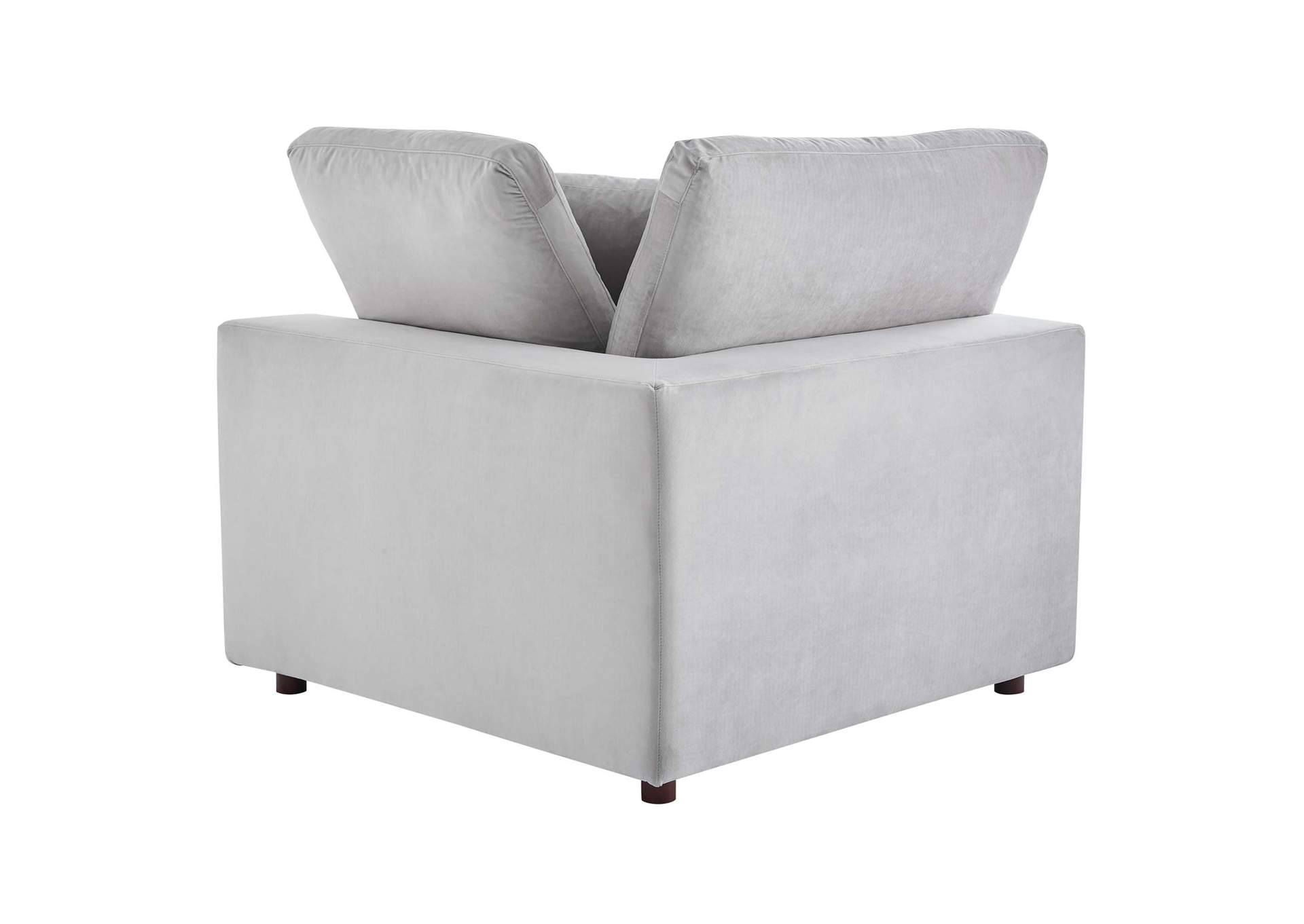 Light Gray Commix Down Filled Overstuffed Performance Velvet 6-Piece Sectional Sofa,Modway