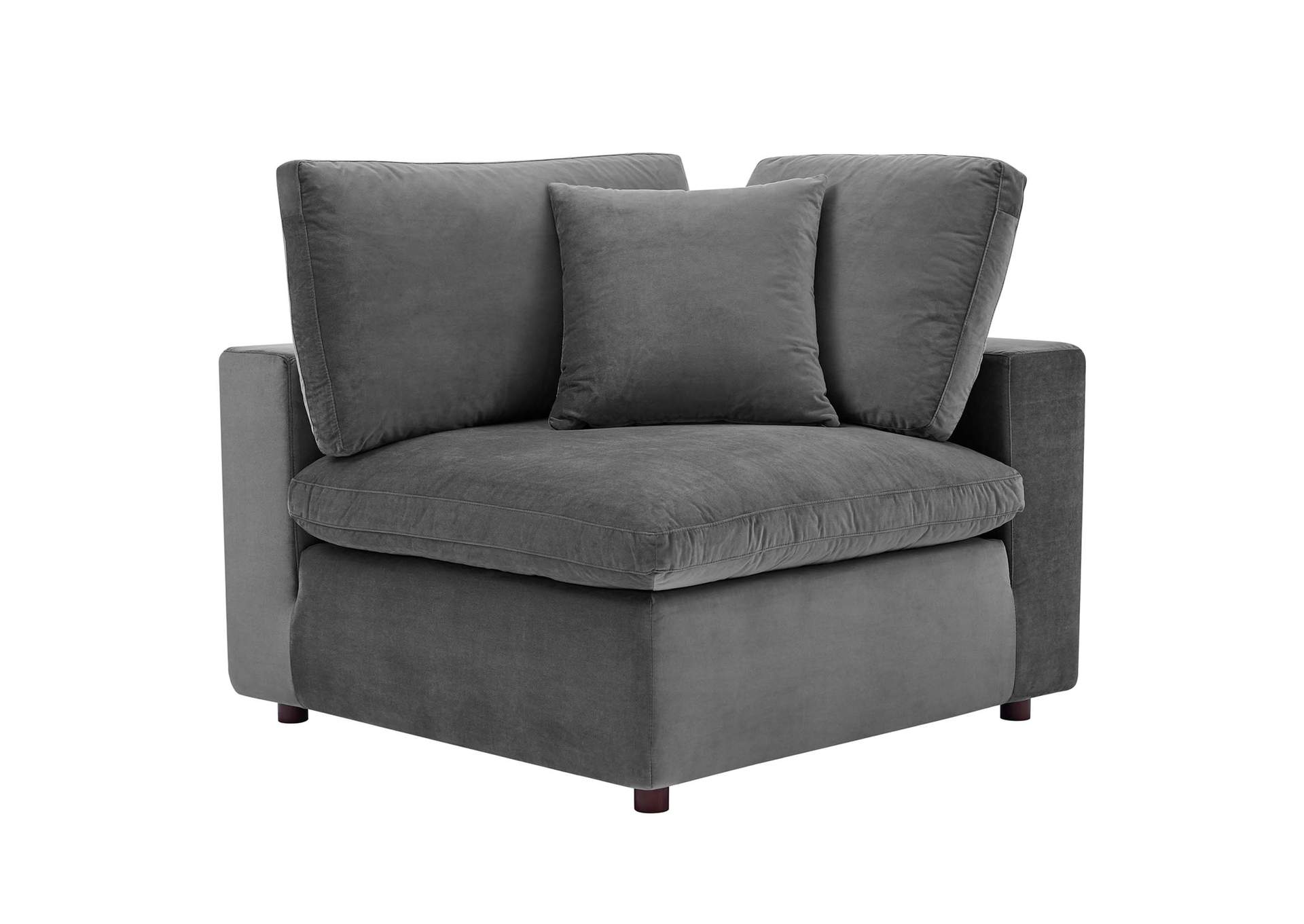 Gray Commix Down Filled Overstuffed Performance Velvet 7-Piece Sectional Sofa,Modway