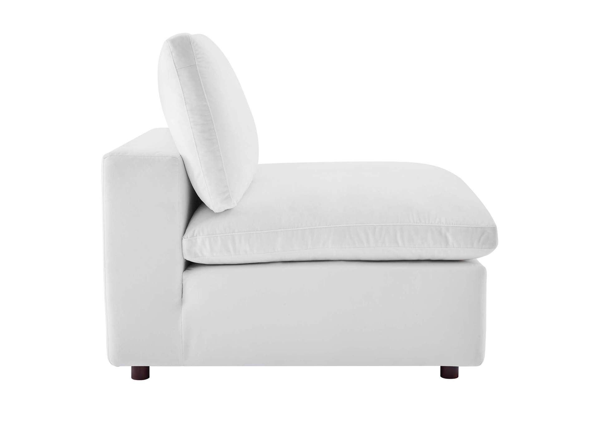 White Commix Down Filled Overstuffed Performance Velvet 7-Piece Sectional Sofa,Modway