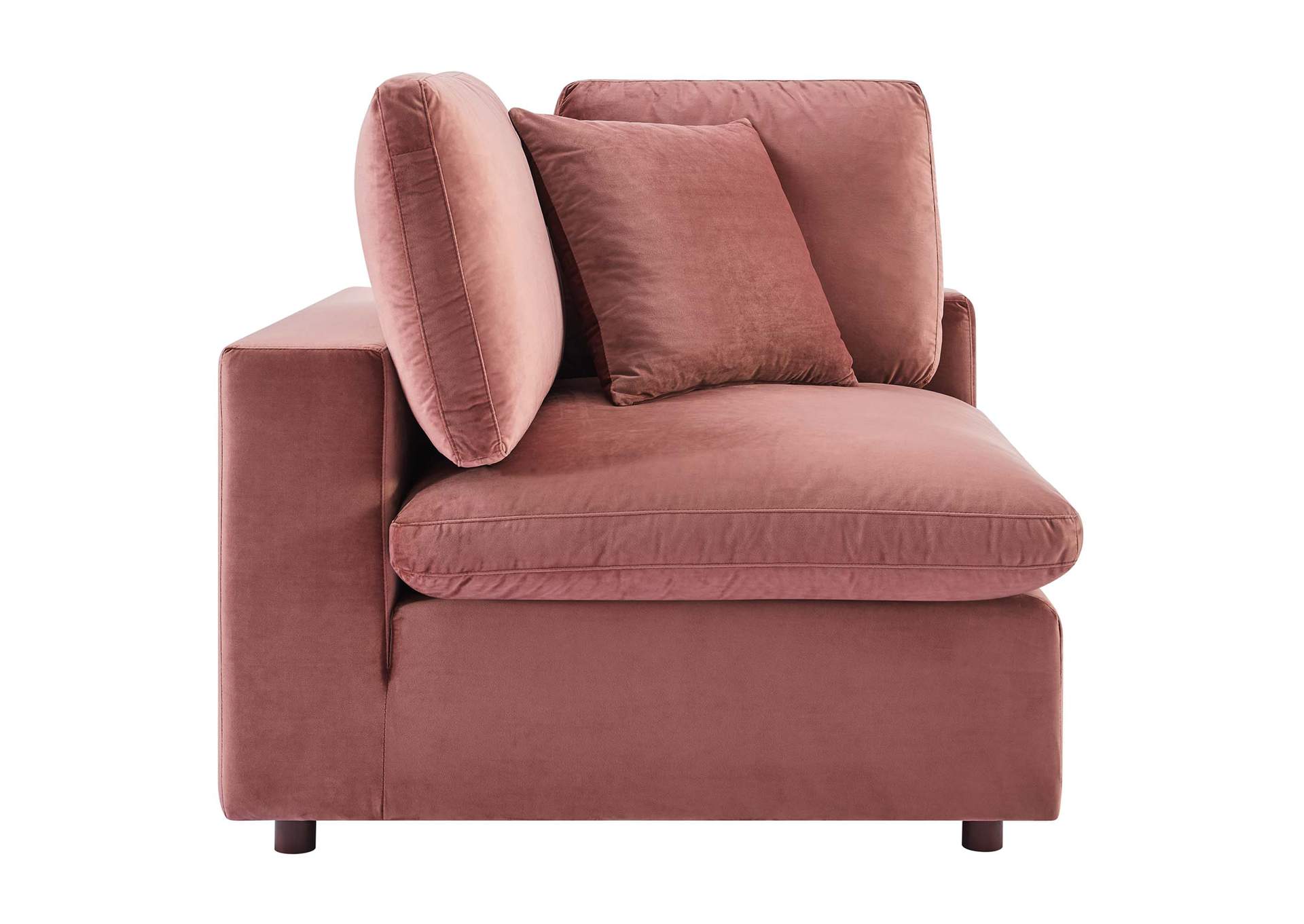 Dusty Rose Commix Down Filled Overstuffed Performance Velvet 	8-Piece Sectional Sofa,Modway