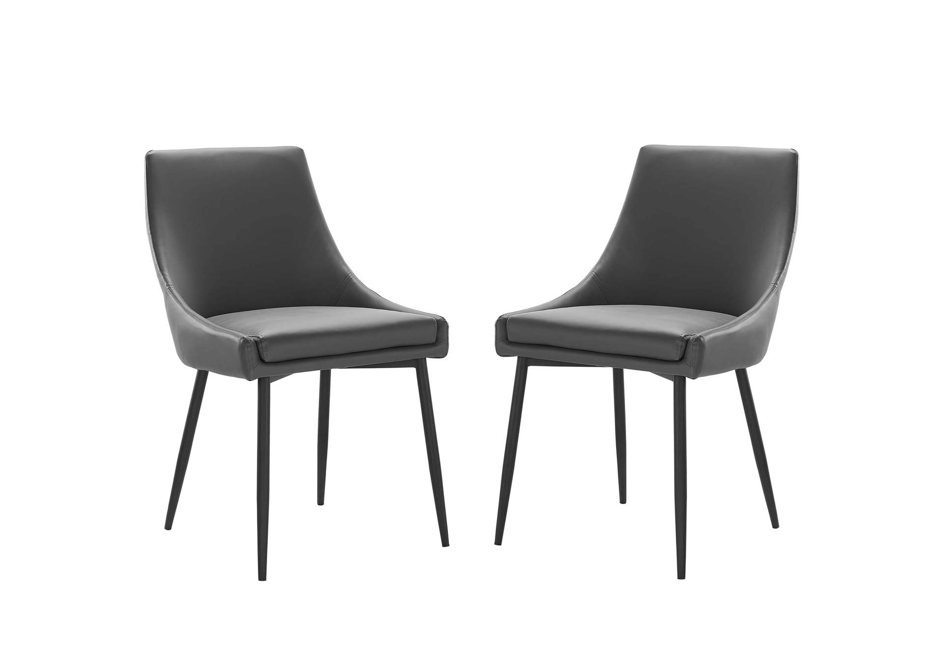 Viscount Vegan Leather Dining Chairs - Set of 2,Modway