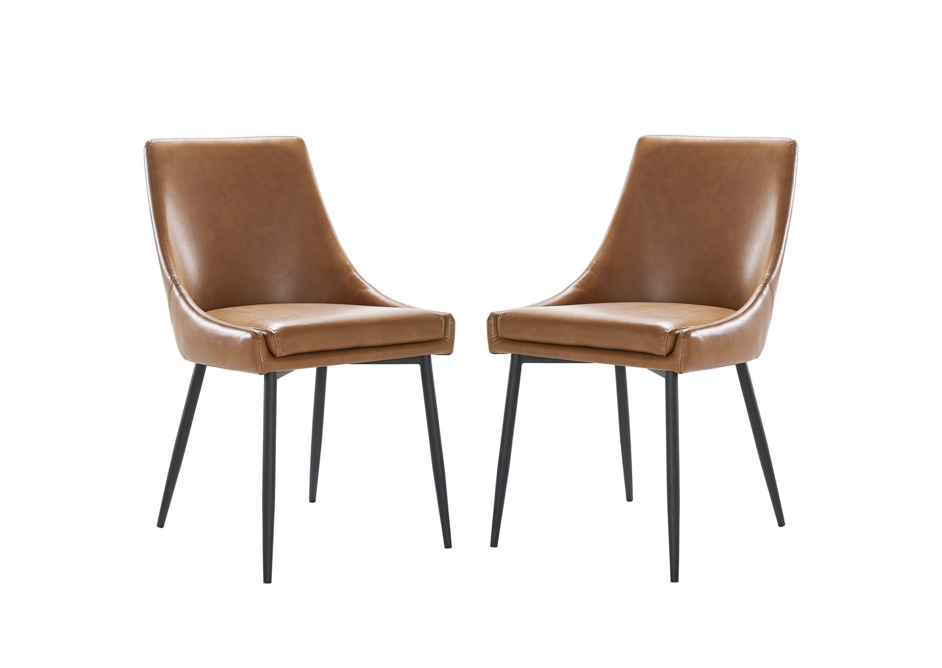 Viscount Vegan Leather Dining Chairs - Set of 2,Modway