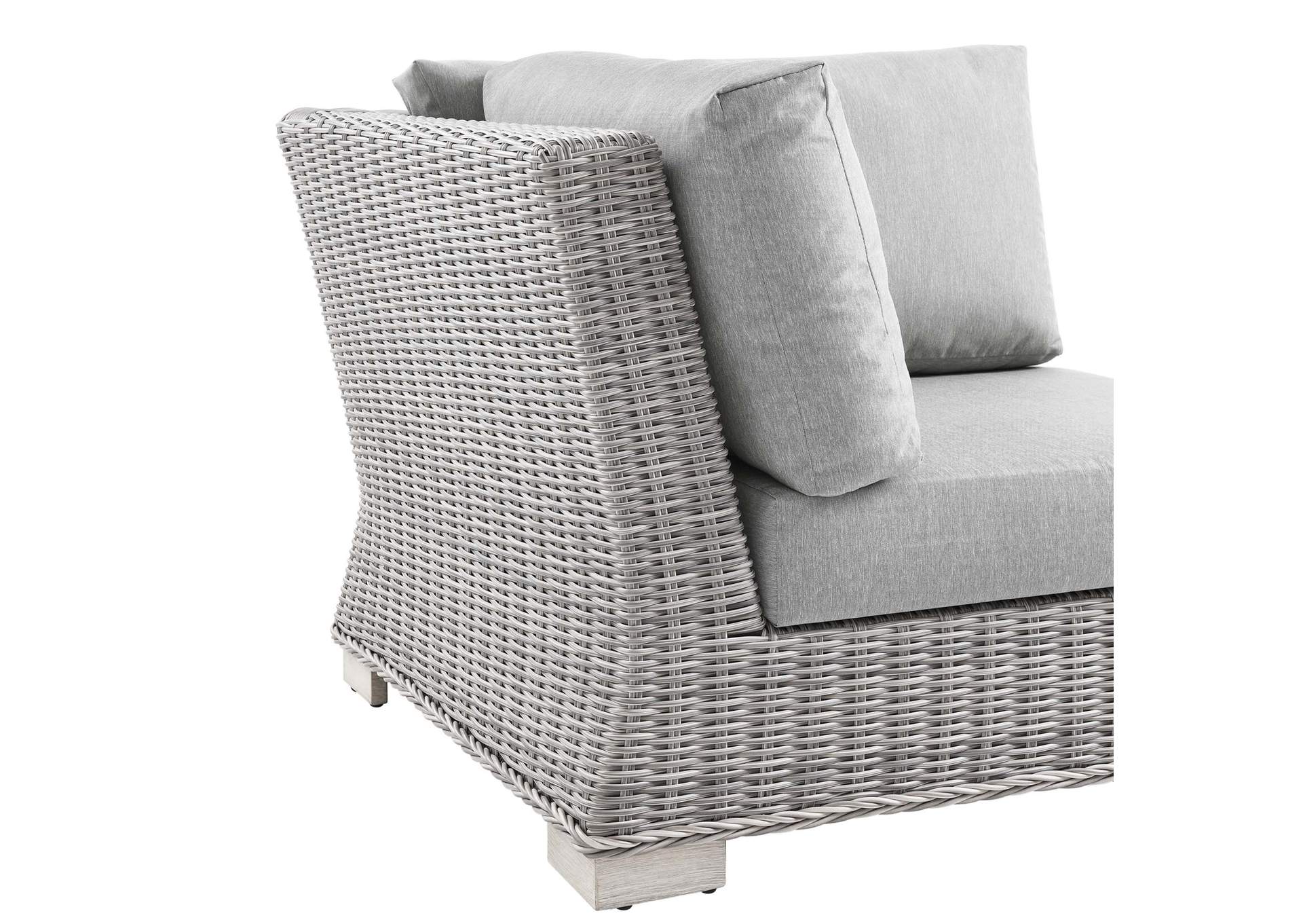 Conway Outdoor Patio Wicker Rattan Corner Chair,Modway