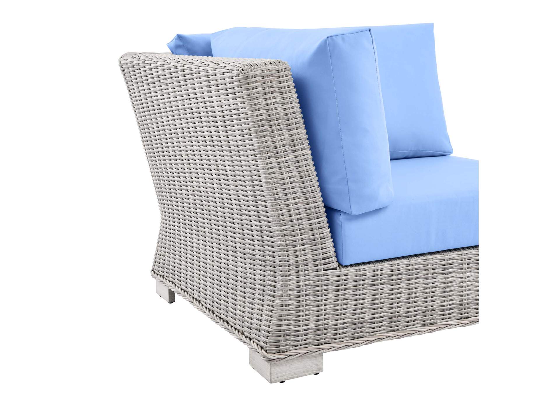 Conway Outdoor Patio Wicker Rattan Corner Chair,Modway