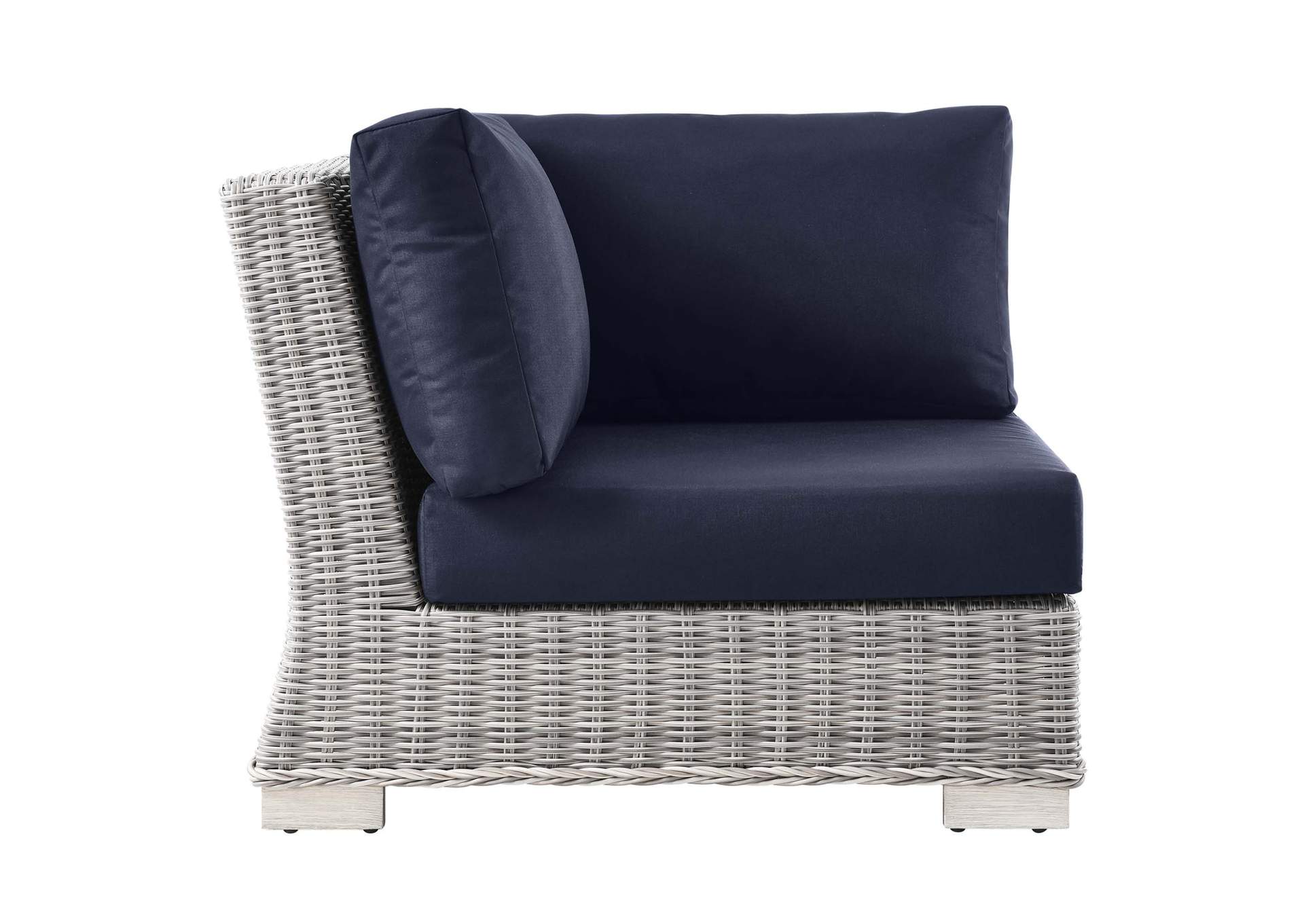 Conway Outdoor Patio Wicker Rattan Corner Chair,Modway